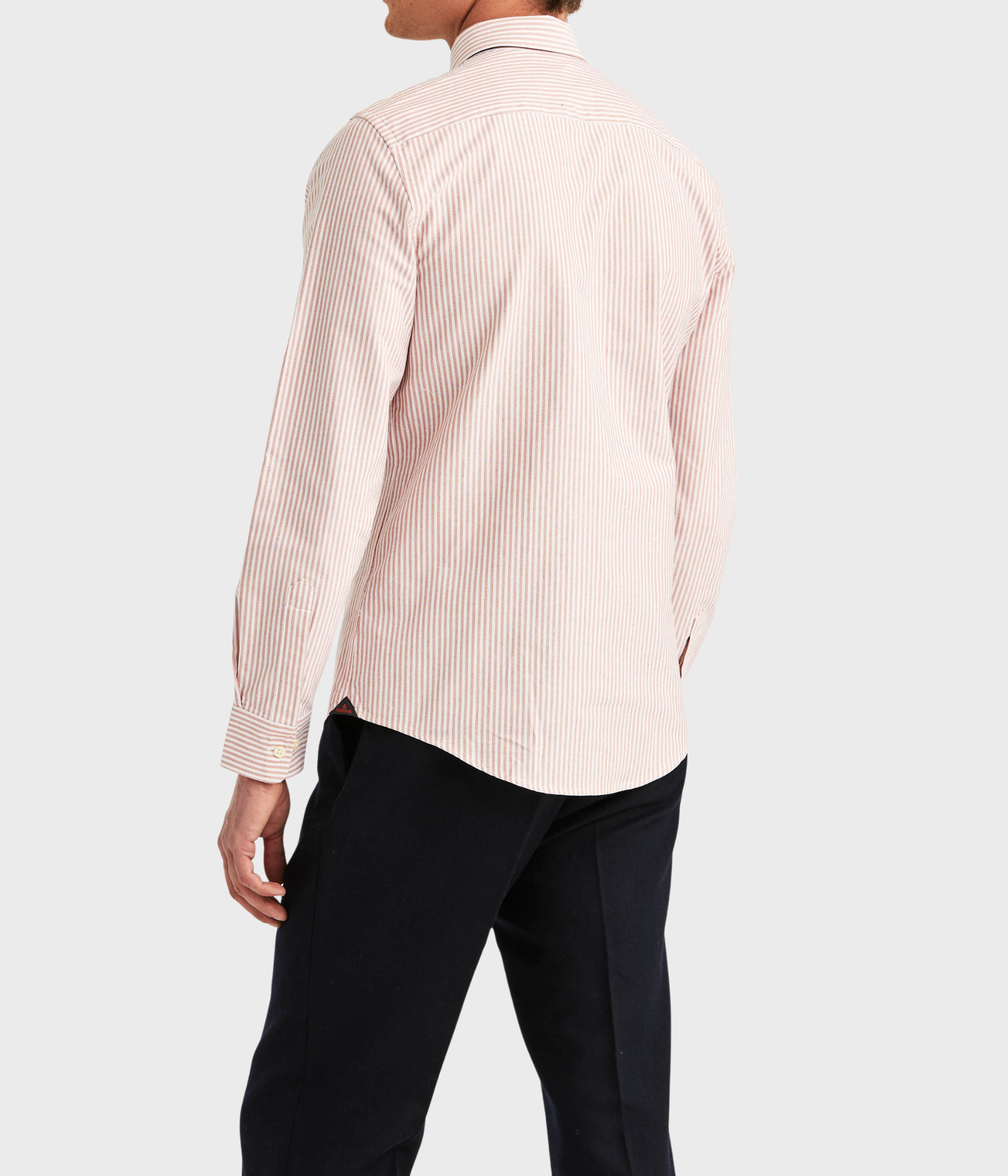 Douglas Oxford Stripe Shirt-Slim Fit (23 ORANGE)