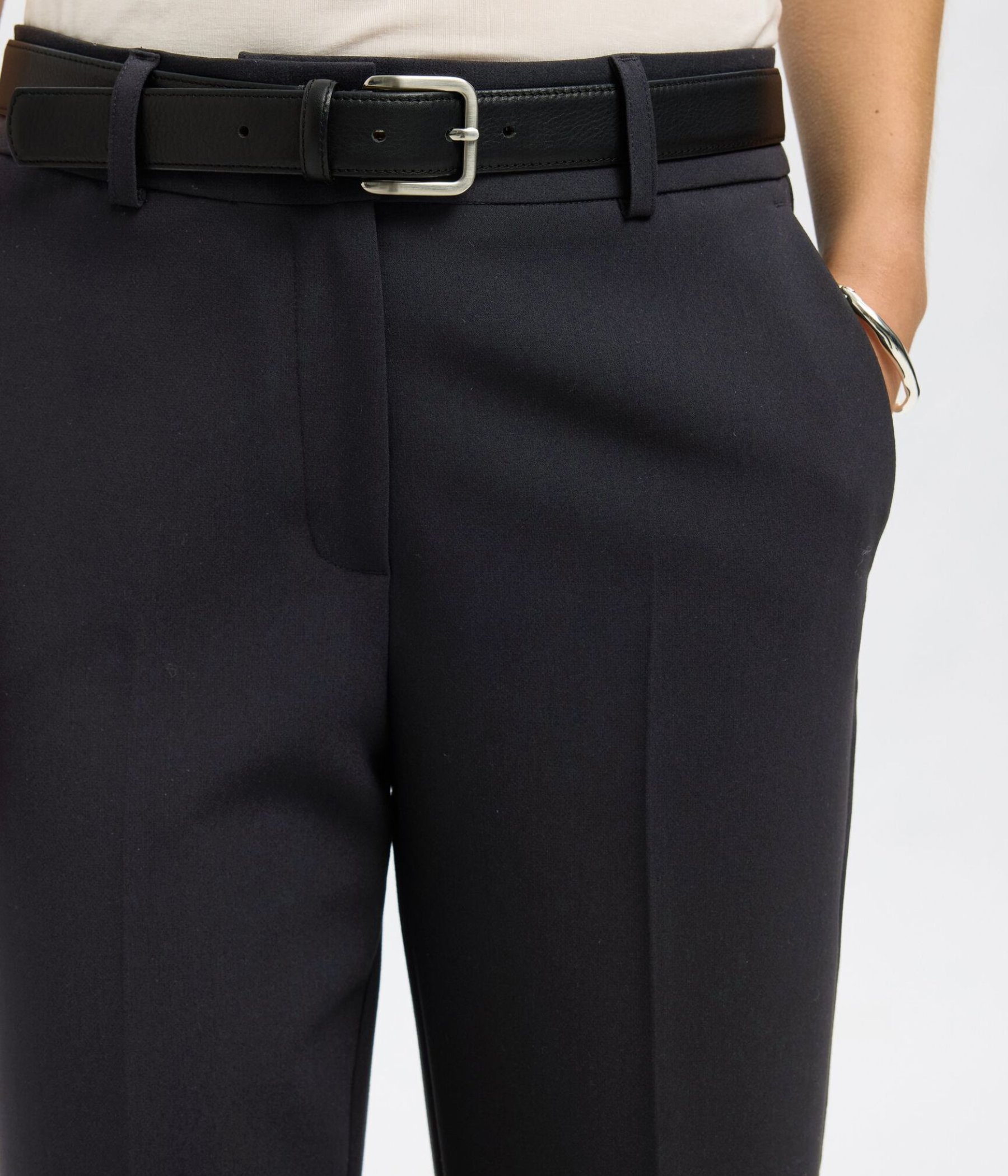 SLFRITA-RIA MW CROPPED PANT BLACK NOOS. (Black)