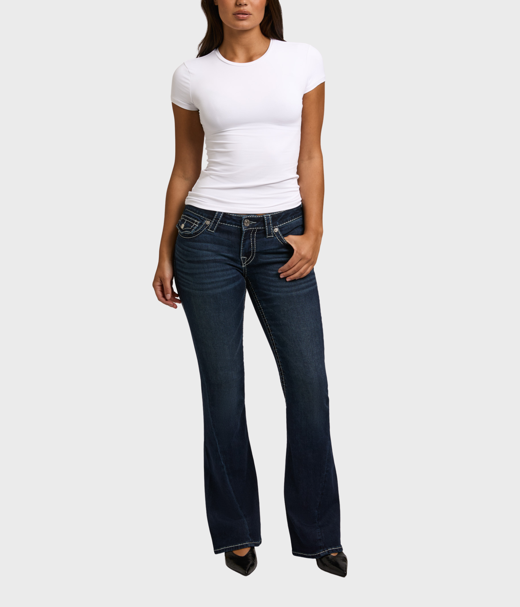 Joey Lr Flare Lurex Big T Flap (STONE FOX)