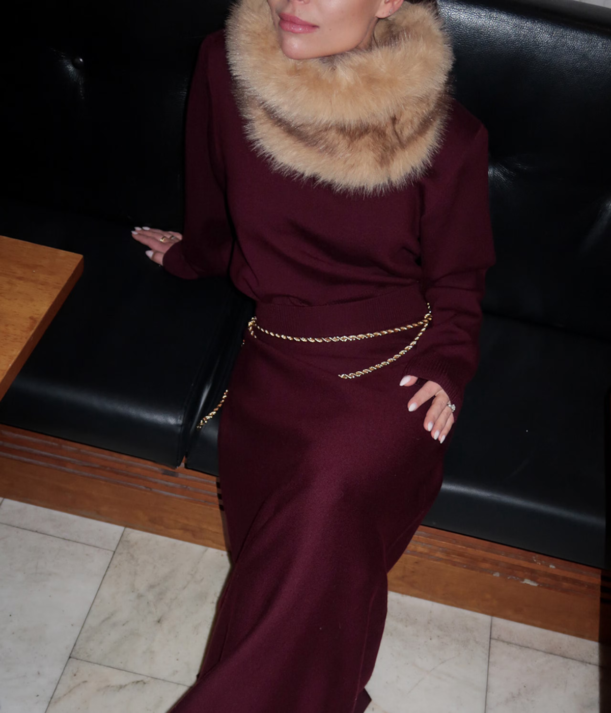 Ilma Faux Fur Scarf (Camel)