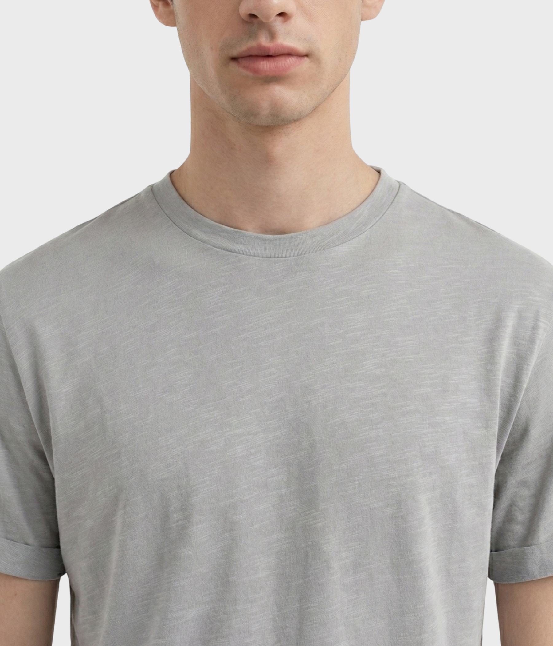 Lung Melange T-Shirt (Light Grey Melange)