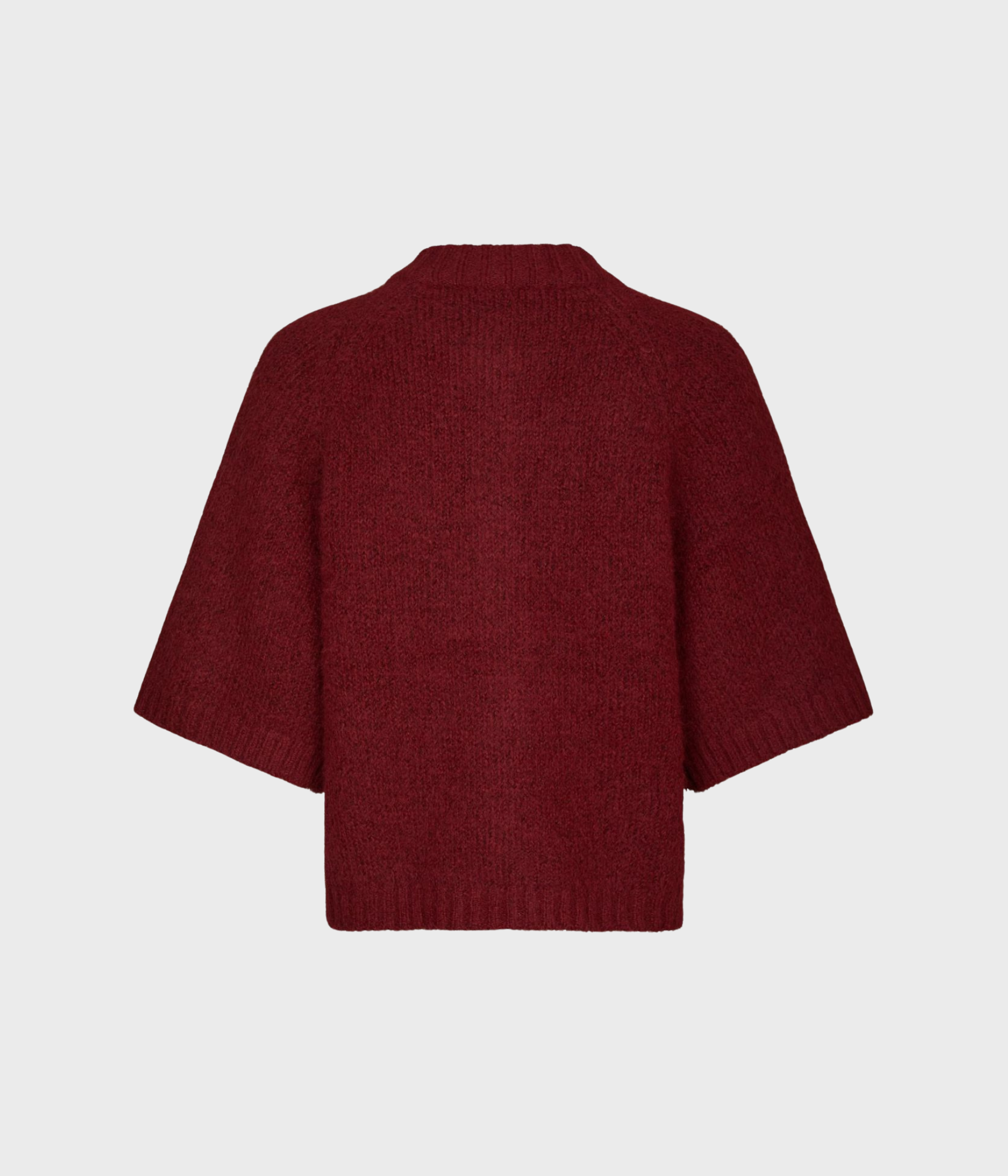 Benuta Fluffy Knit Cardigan. (321 Dark Red)