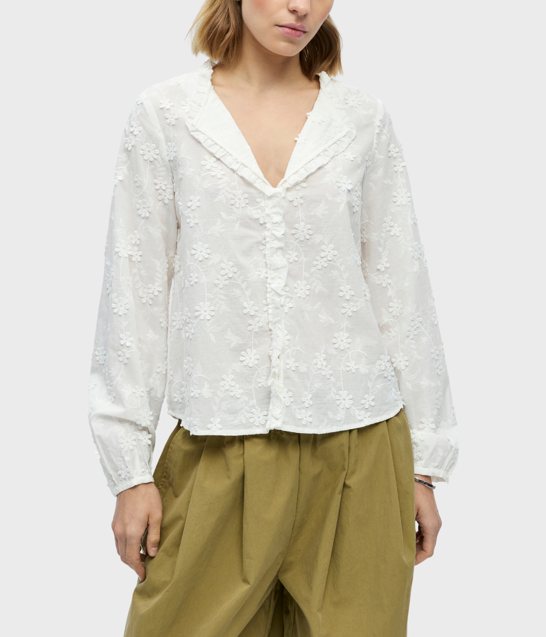Objkarli L/S Re Shirt Noos (Cloud Dancer)