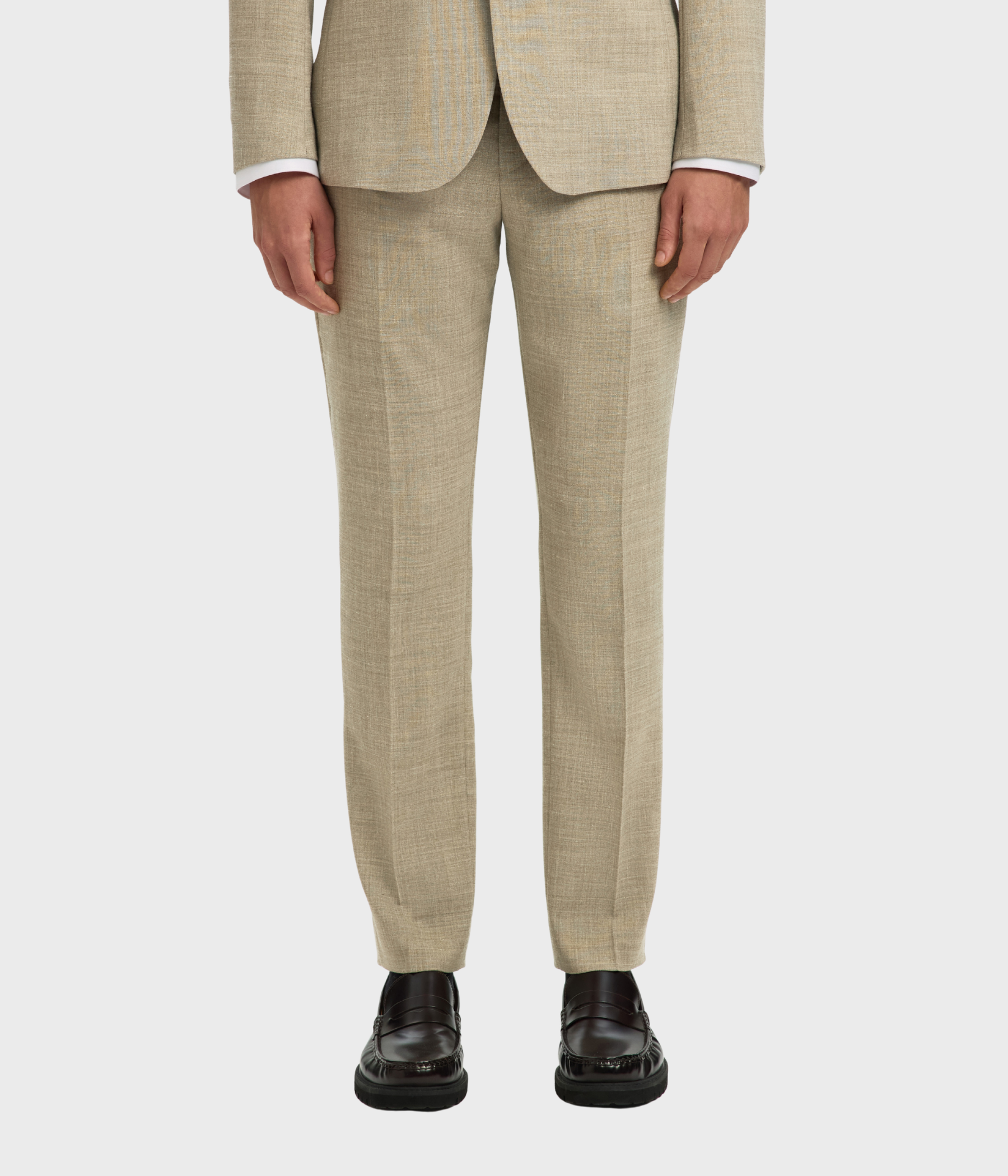 SLHSLIM-OASIS LINEN TRS NOOS. (sand) - D.O. Design Only