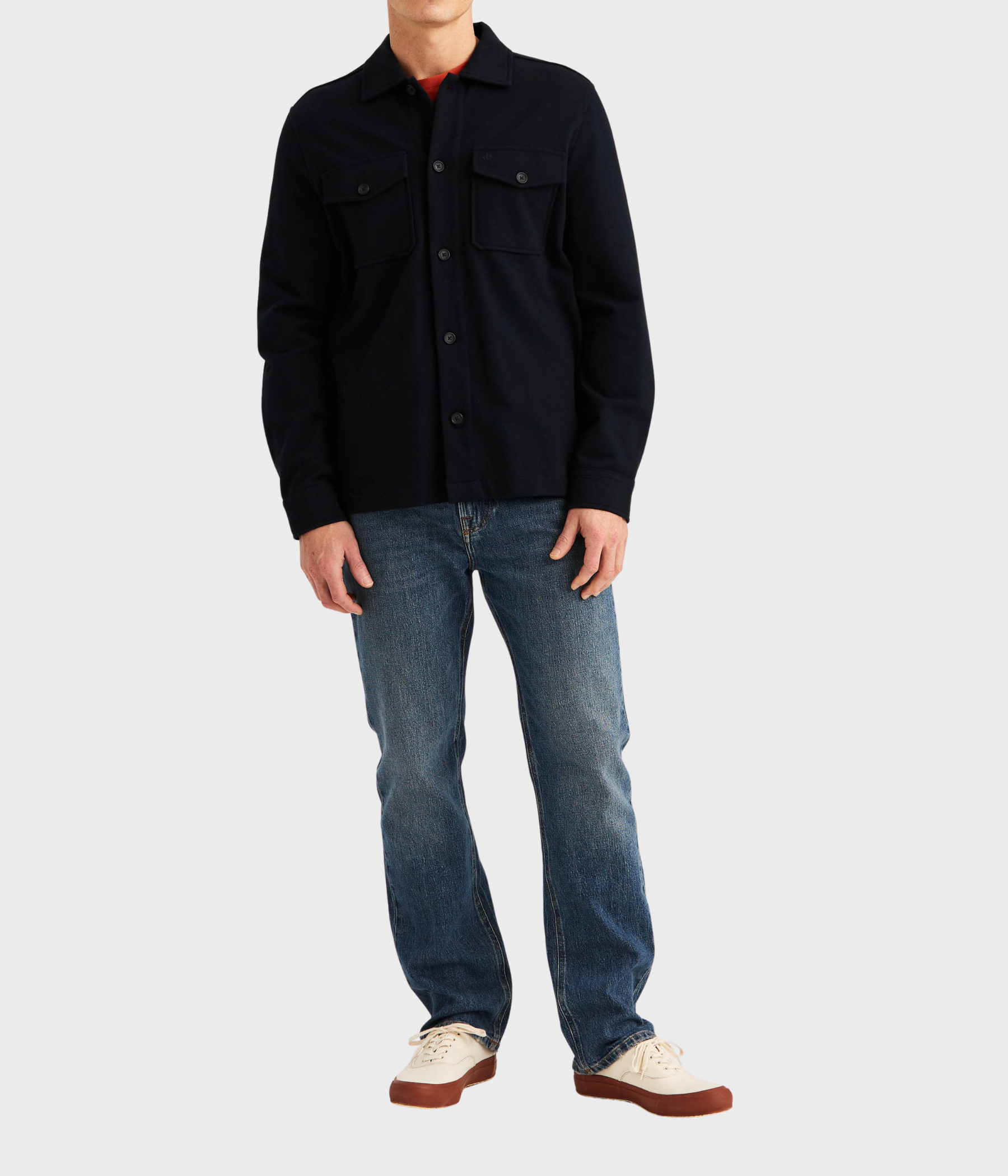Andrew Jersey Overshirt. (59 Old Blue)