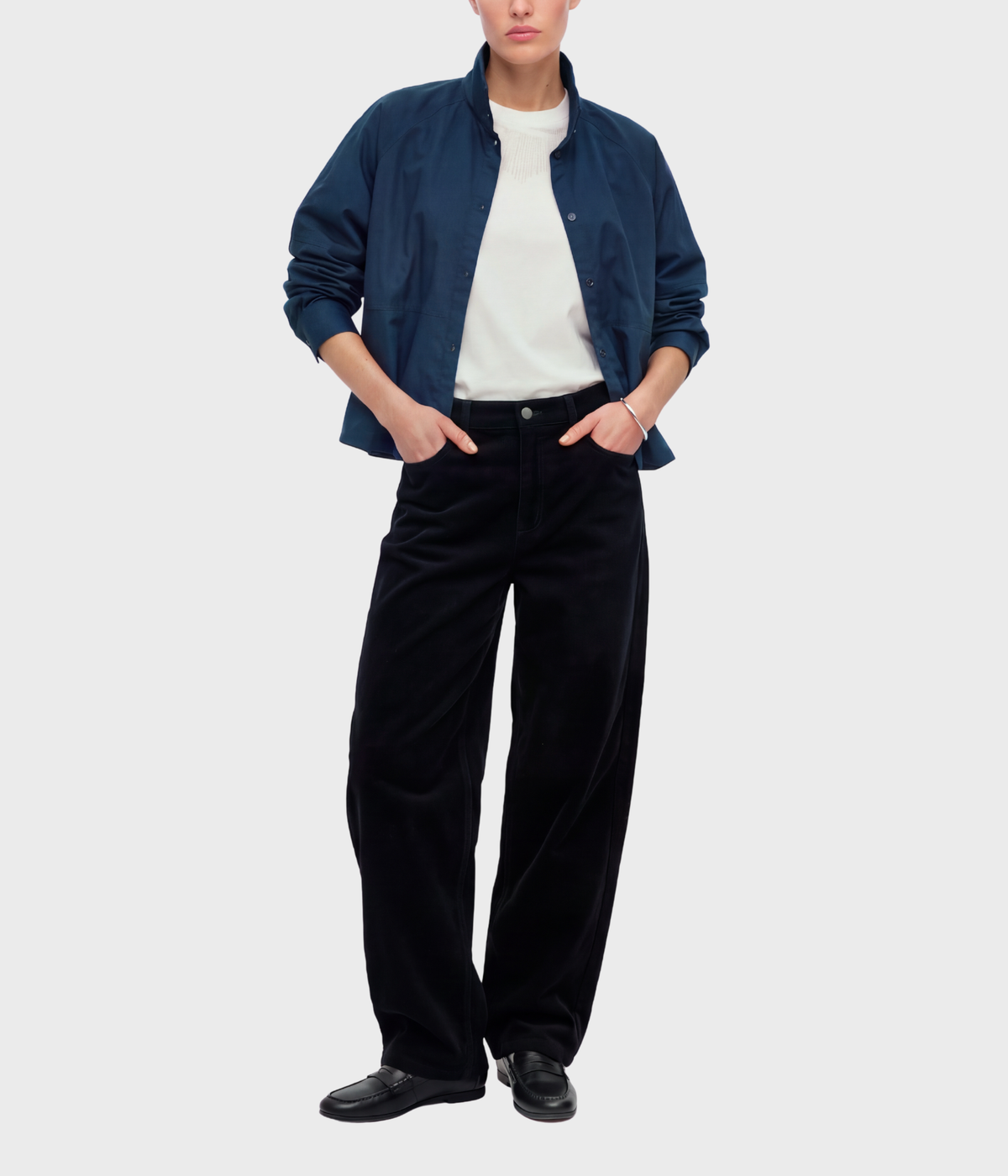 Objorbal L/S Re High Neck Shirt Noos (Sky Captain)