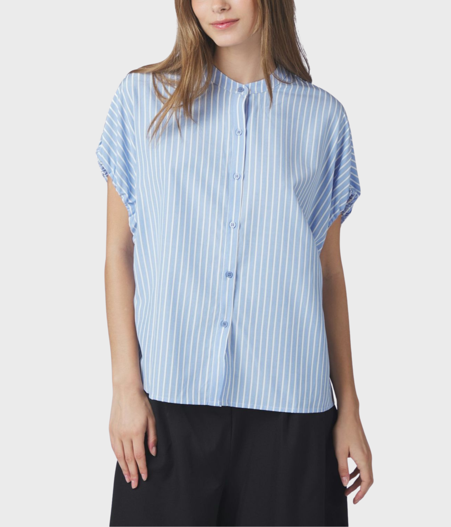 Englana Stripe Blouse (145 Light Blue)