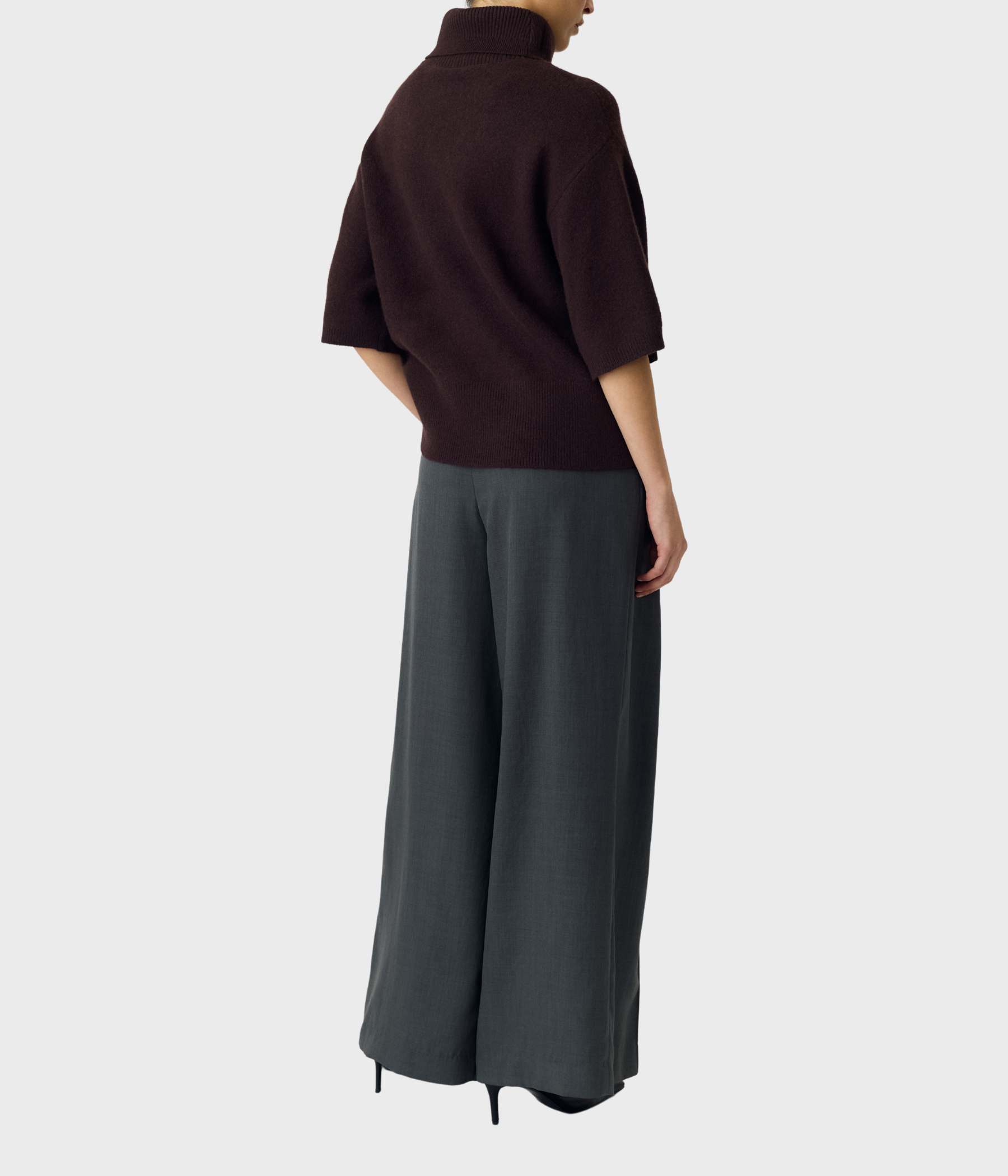 Yasemila 2/4 Wool Knit Pullover S. Noos (Coffee Bean)