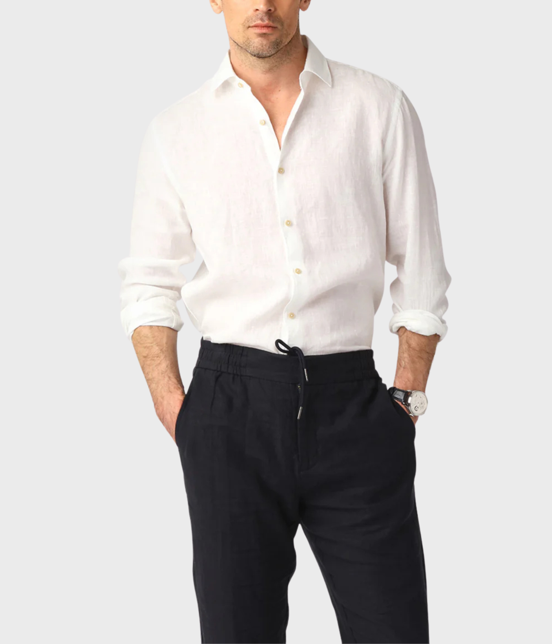 Linen Shirt. (Off White)