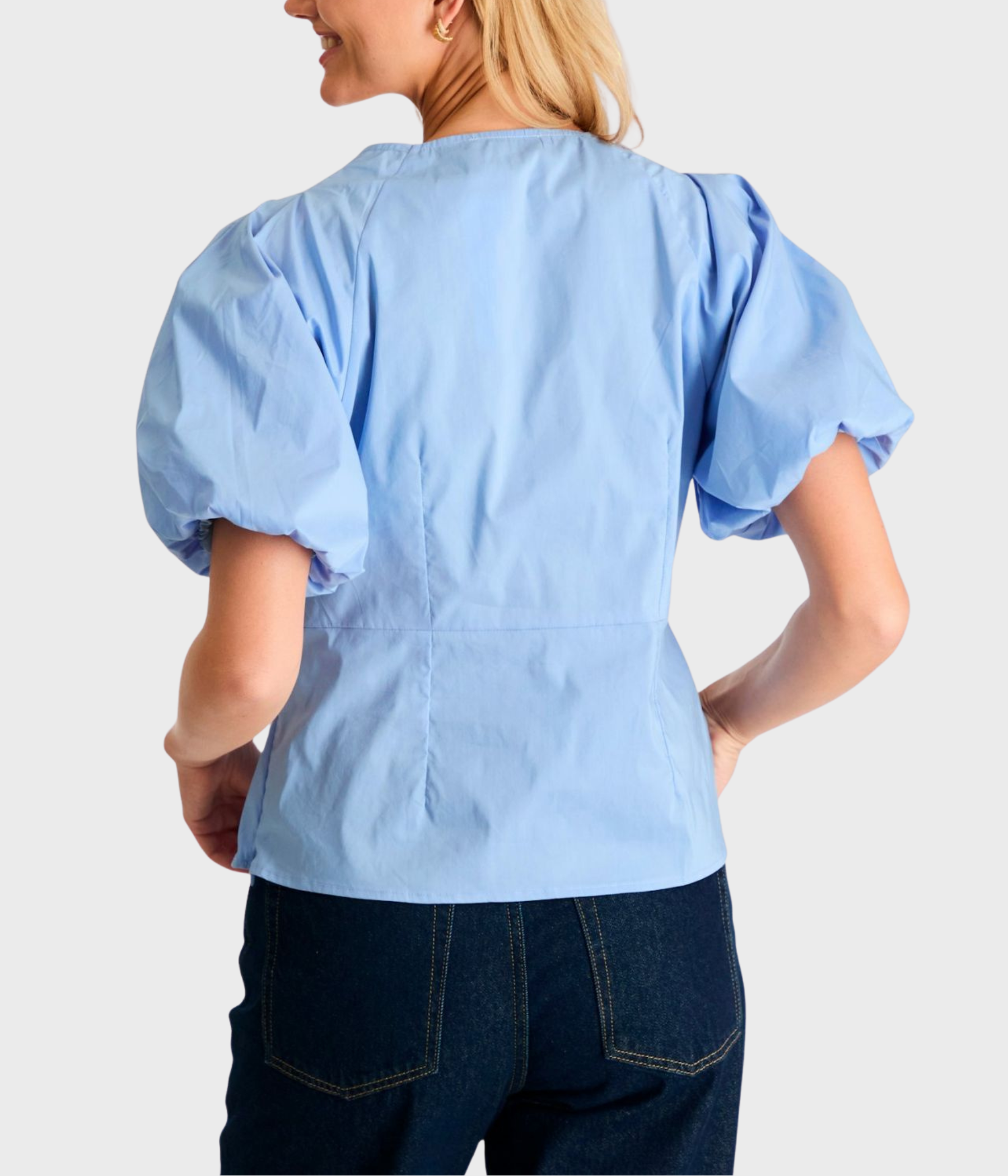 Irina Poplin Blouse. (554 SKY Blue) - D.O. Design Only