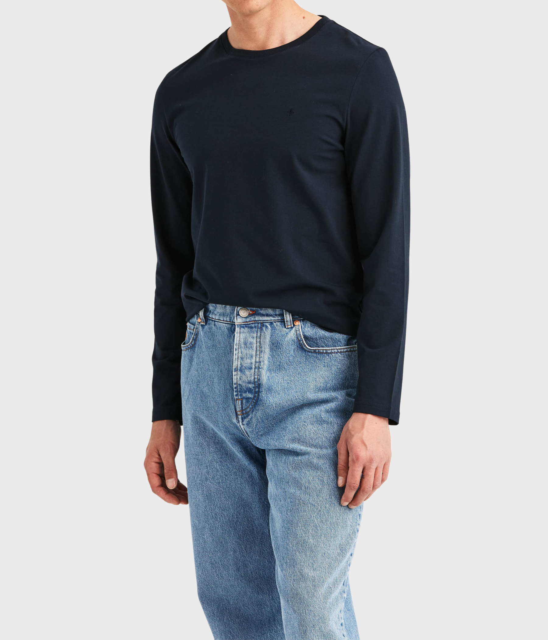 James Stretch Ls Crew Neck T-Shirt (59 Old Blue)