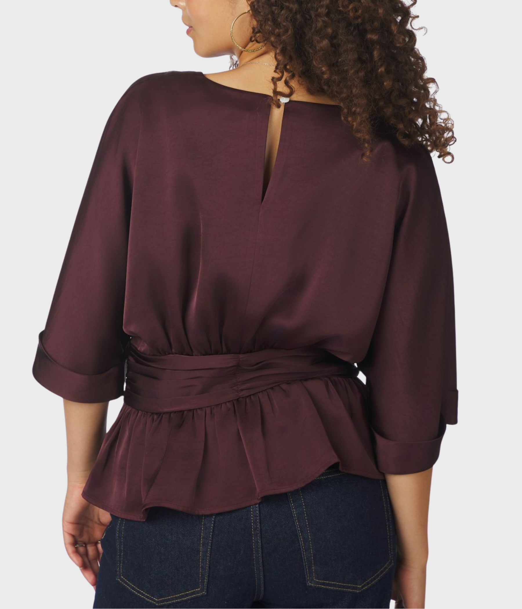 Annegret Heavy Sateen Blouse (174 Burgundy)