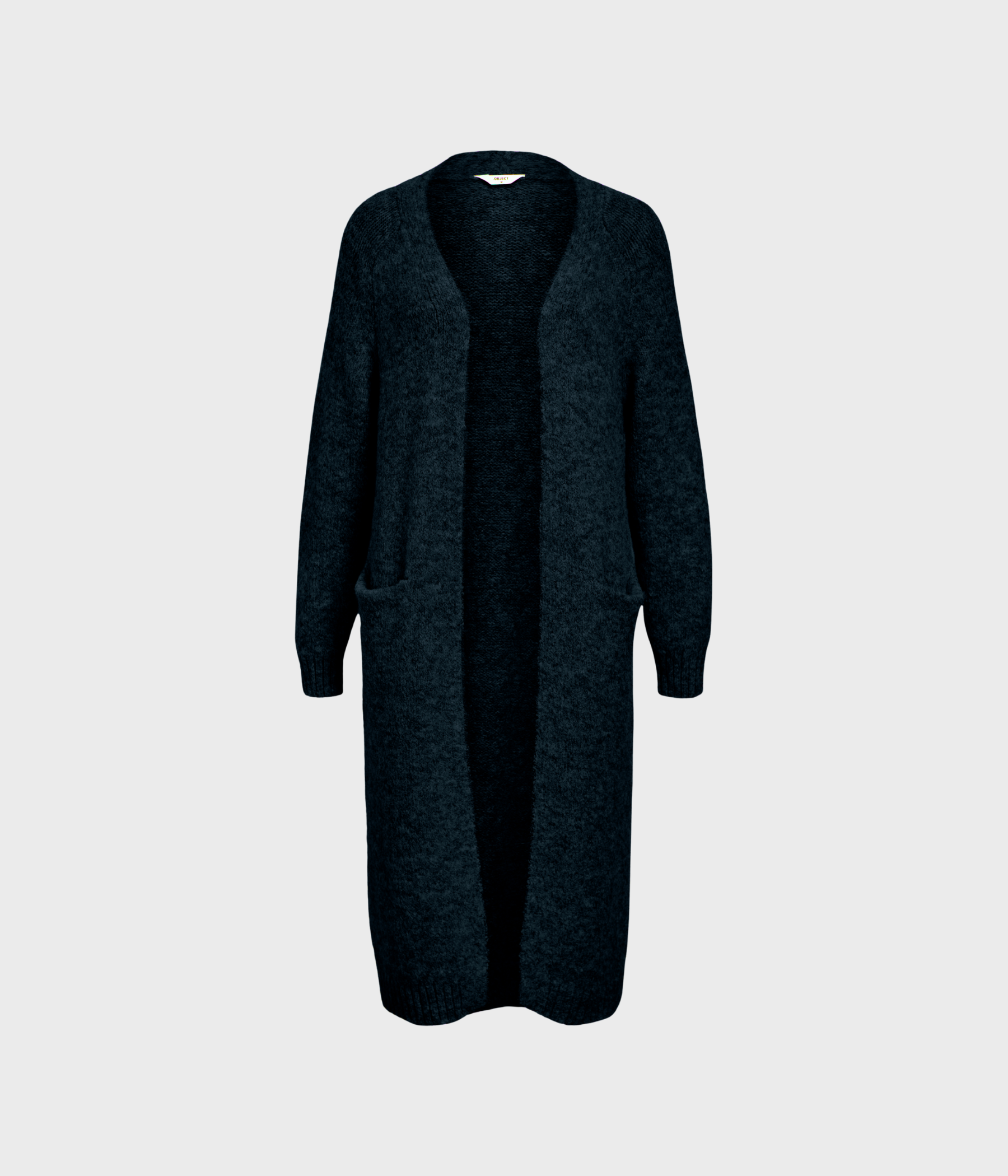 OBJMILU LS LO LONG KNIT CARDIGAN NOOS. (Black)