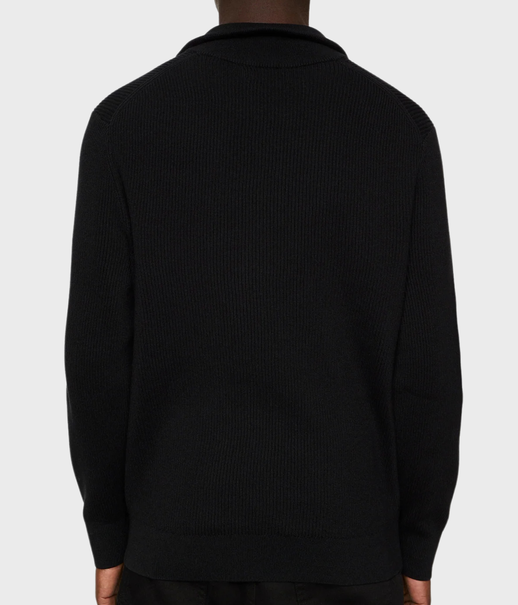 Alex Half Zip Knitted Sweater. (9999 Black)