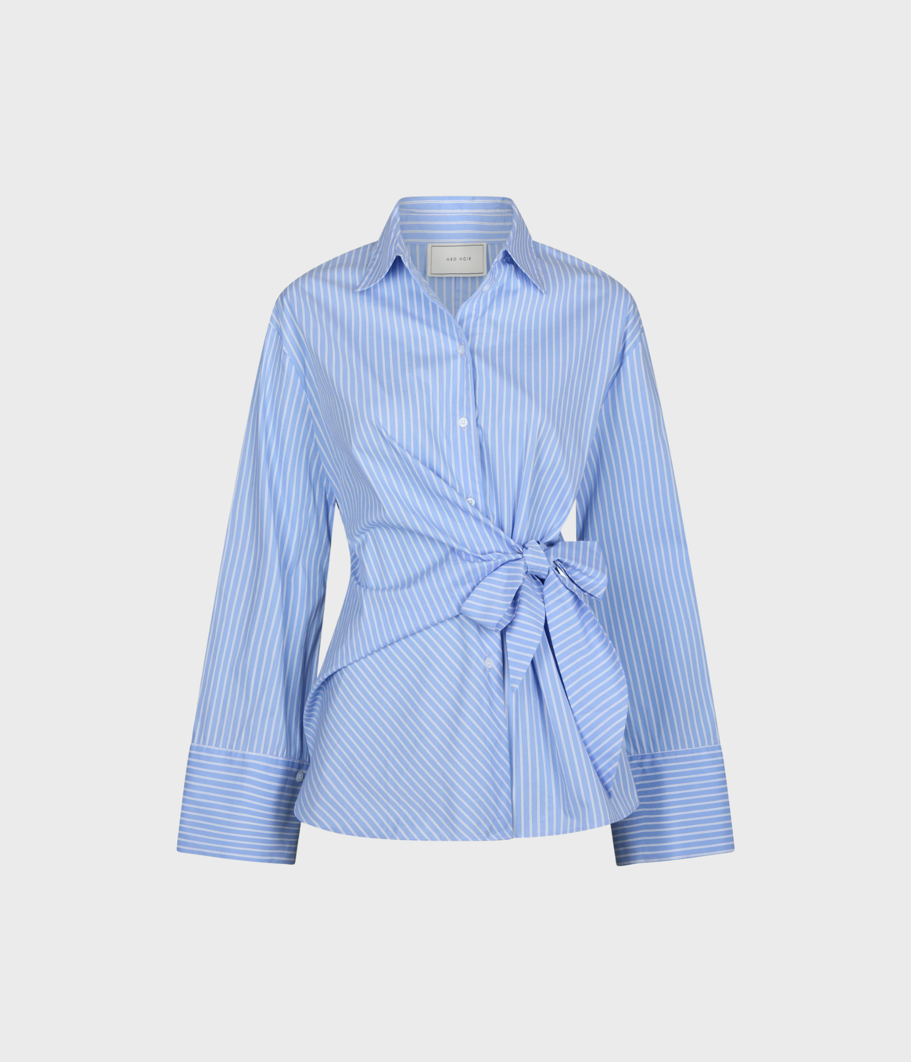 Helisa Stripe Shirt (Light Blue)