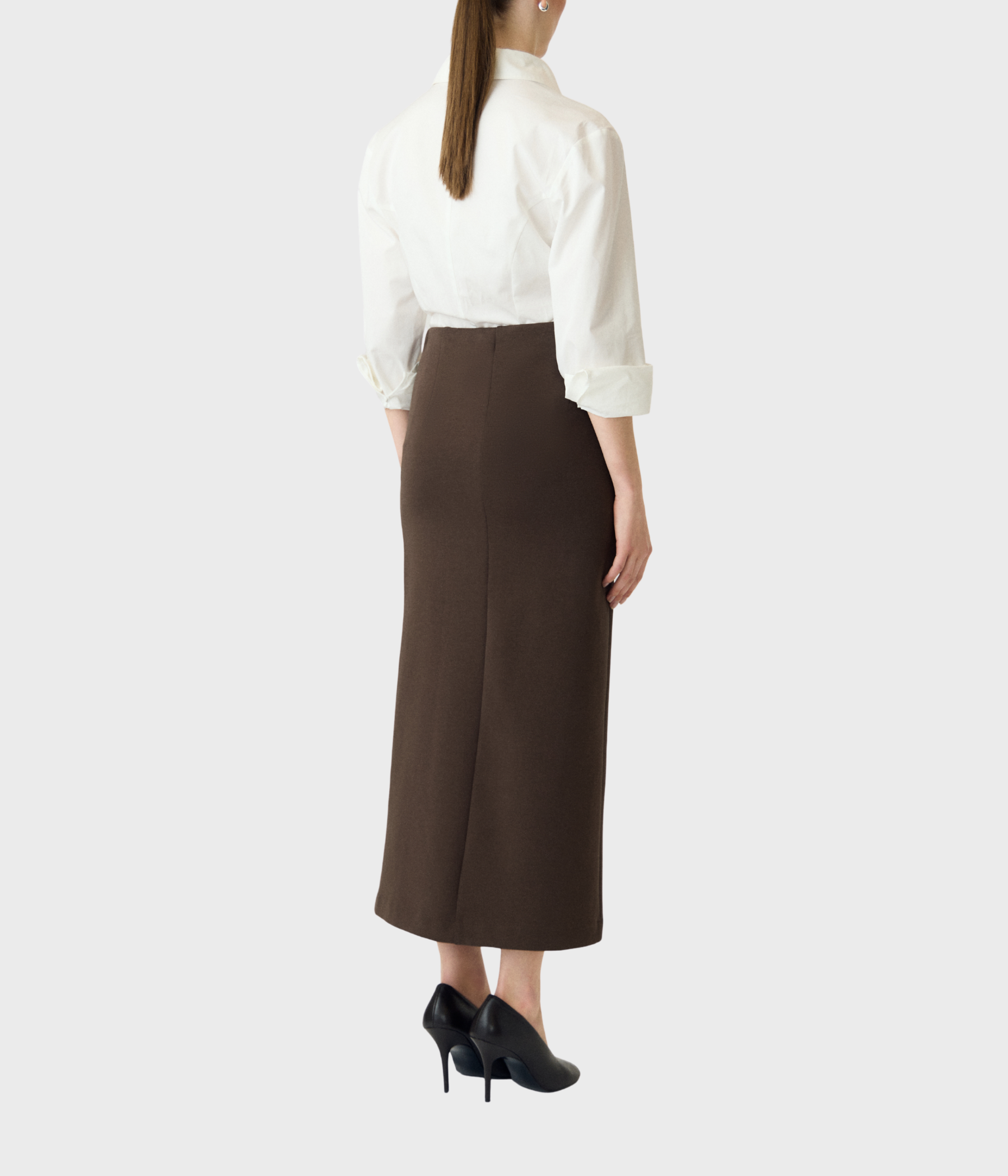 Yaspina Hw Long Skirt Noos (Chocolate brown)