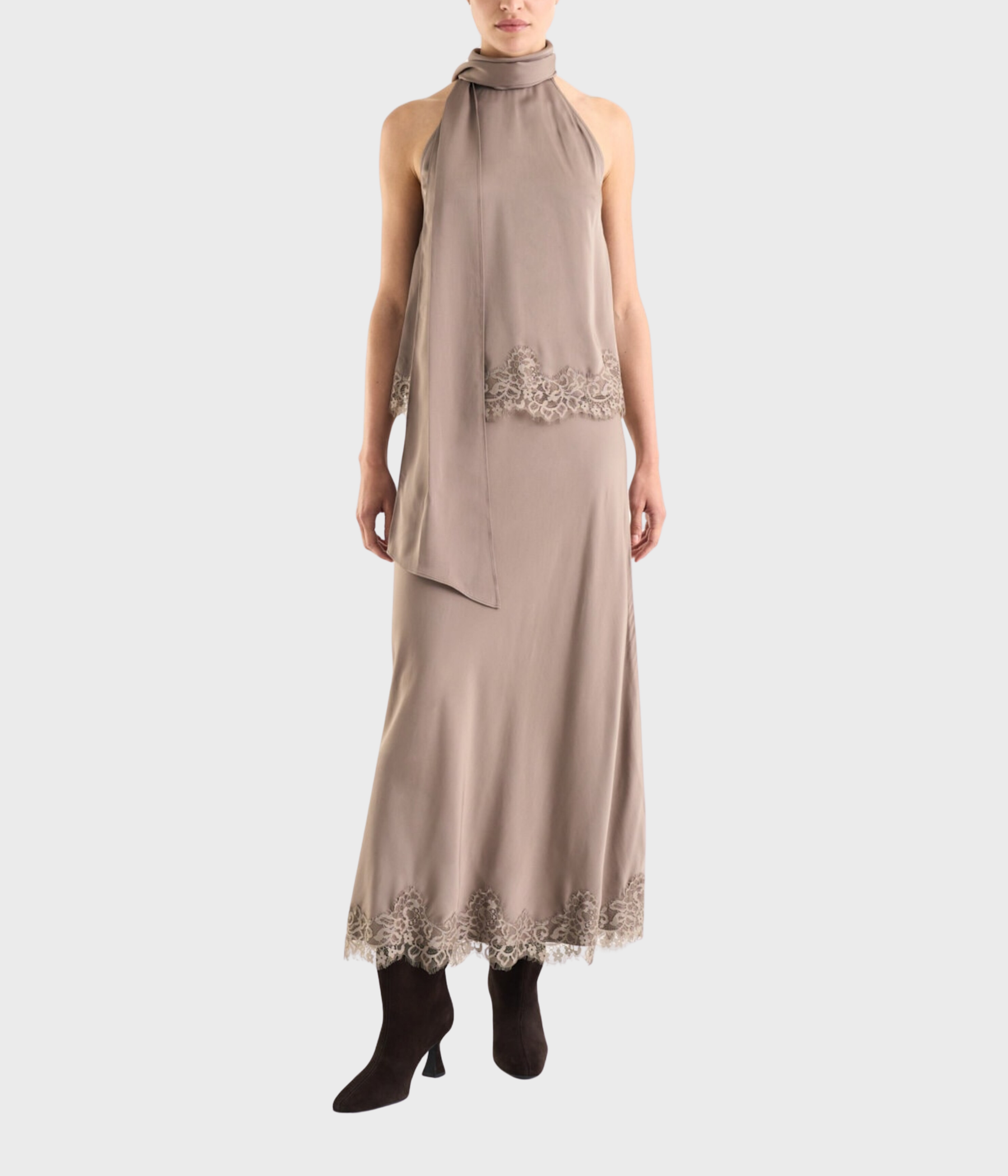 Aurelia Lace Skirt (Dk Taupe)