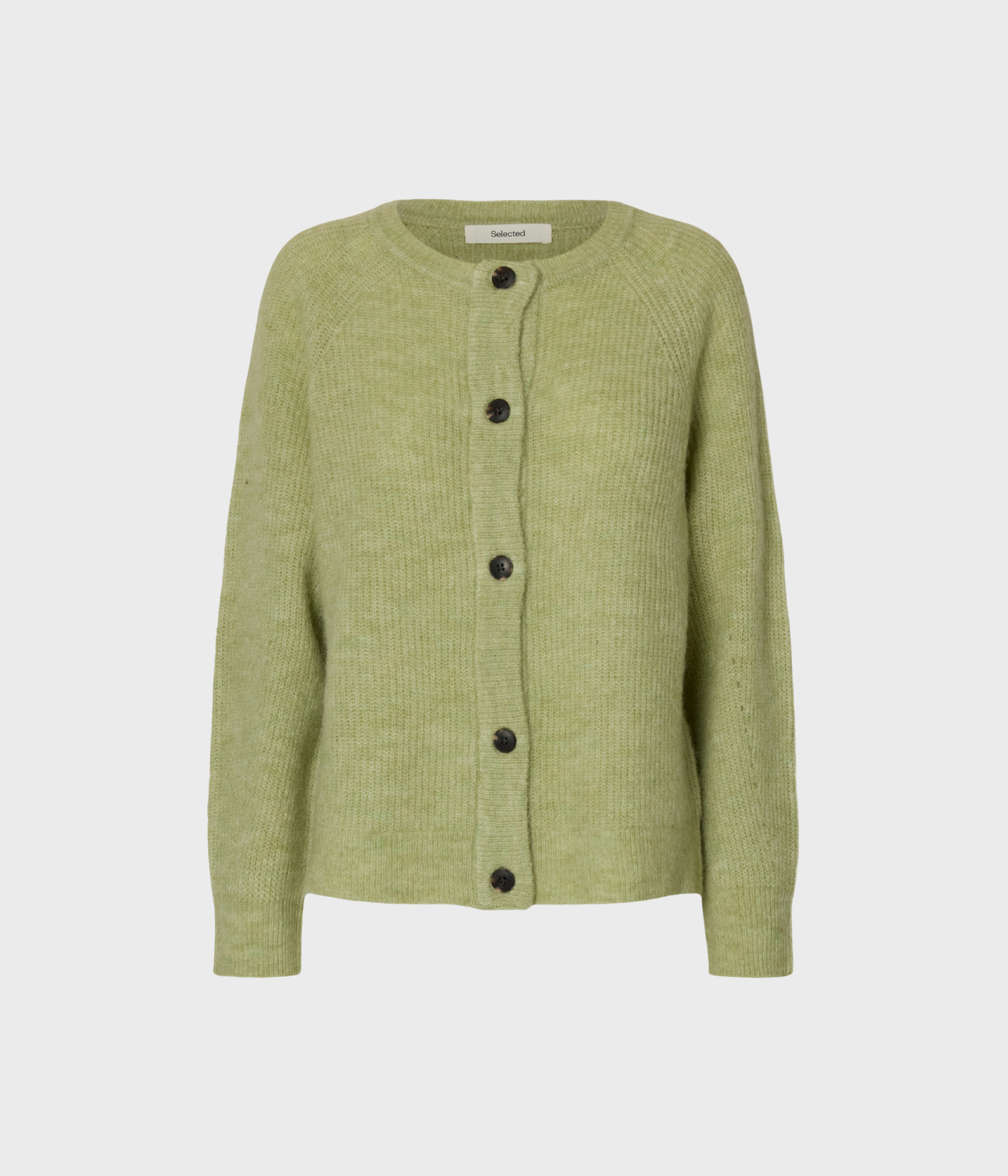 SLFLULU LS KNIT SHORT CARDIGAN NOOS. (Lint Detail:MELANGE)