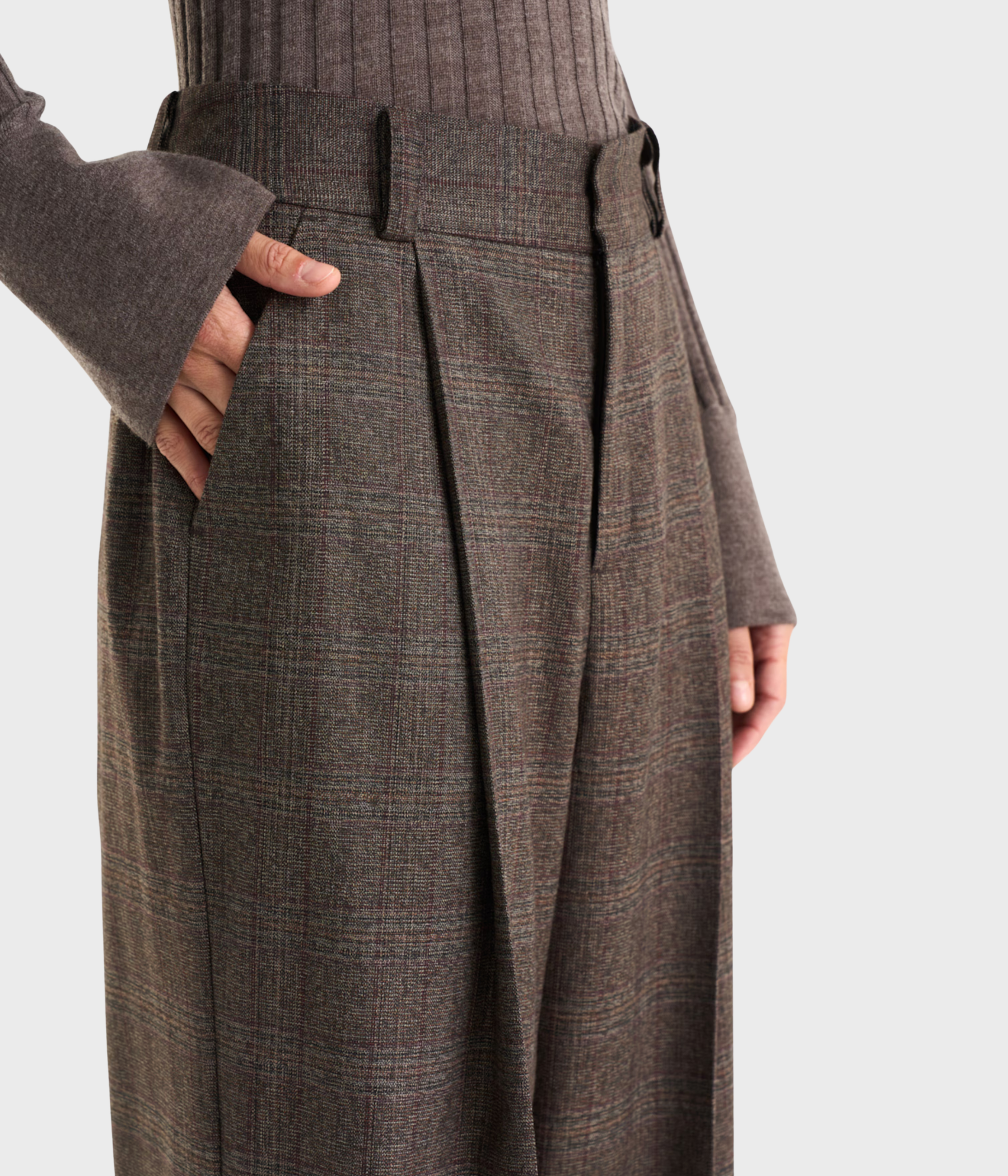 Maelle Trousers (Brown Check)
