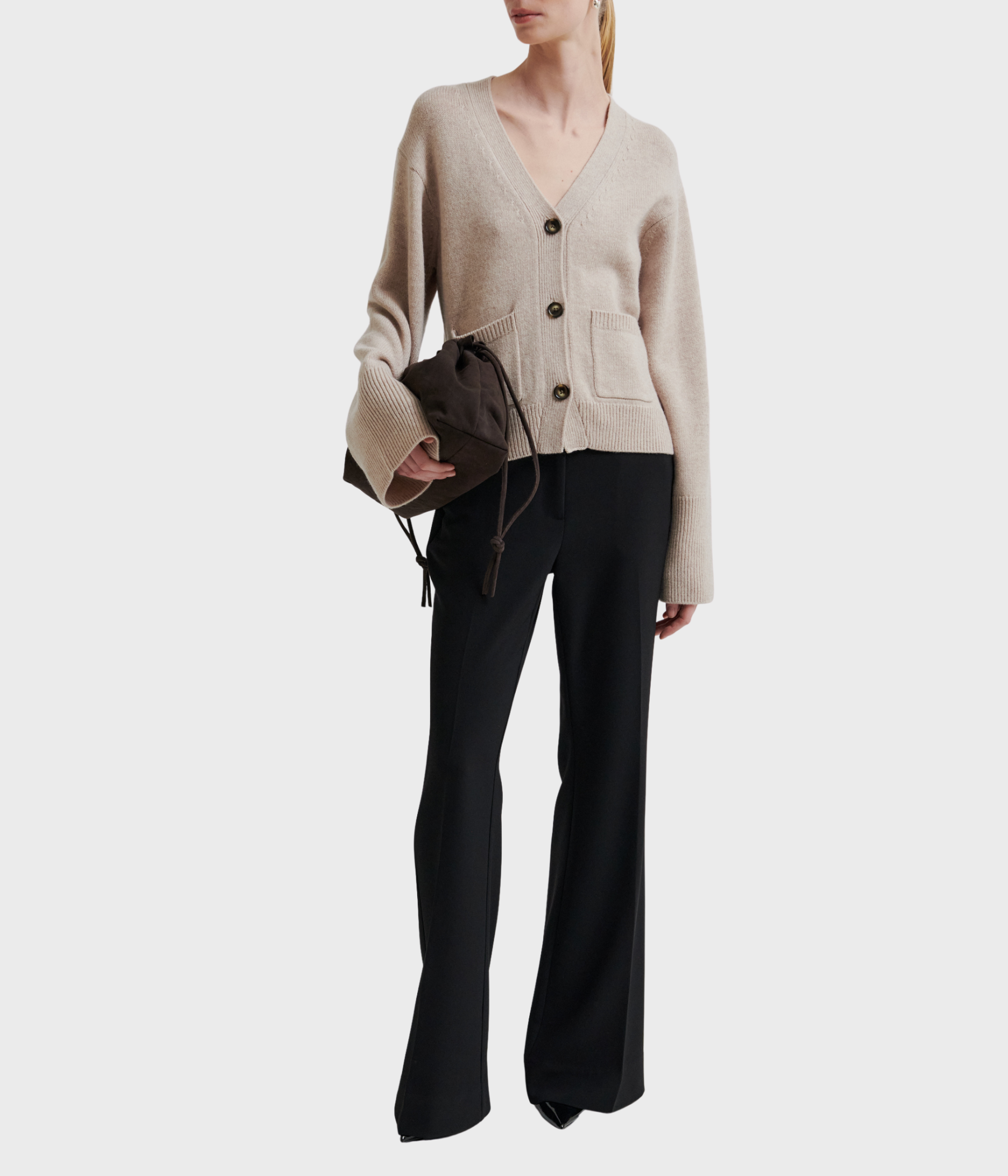 Fique Flared Trousers (8001 Black)