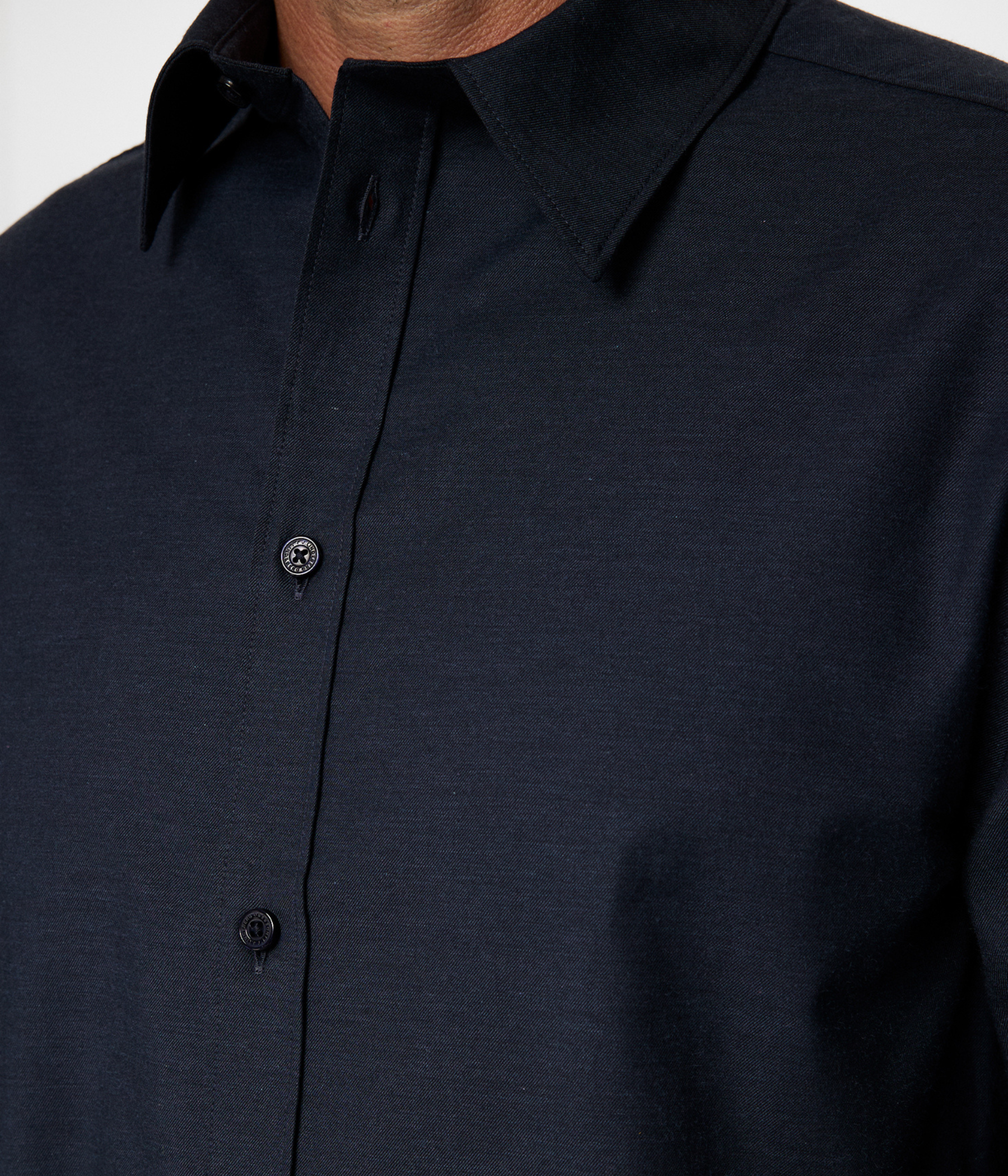 Slim Light Flannel Shirt. (6855 JL Navy)