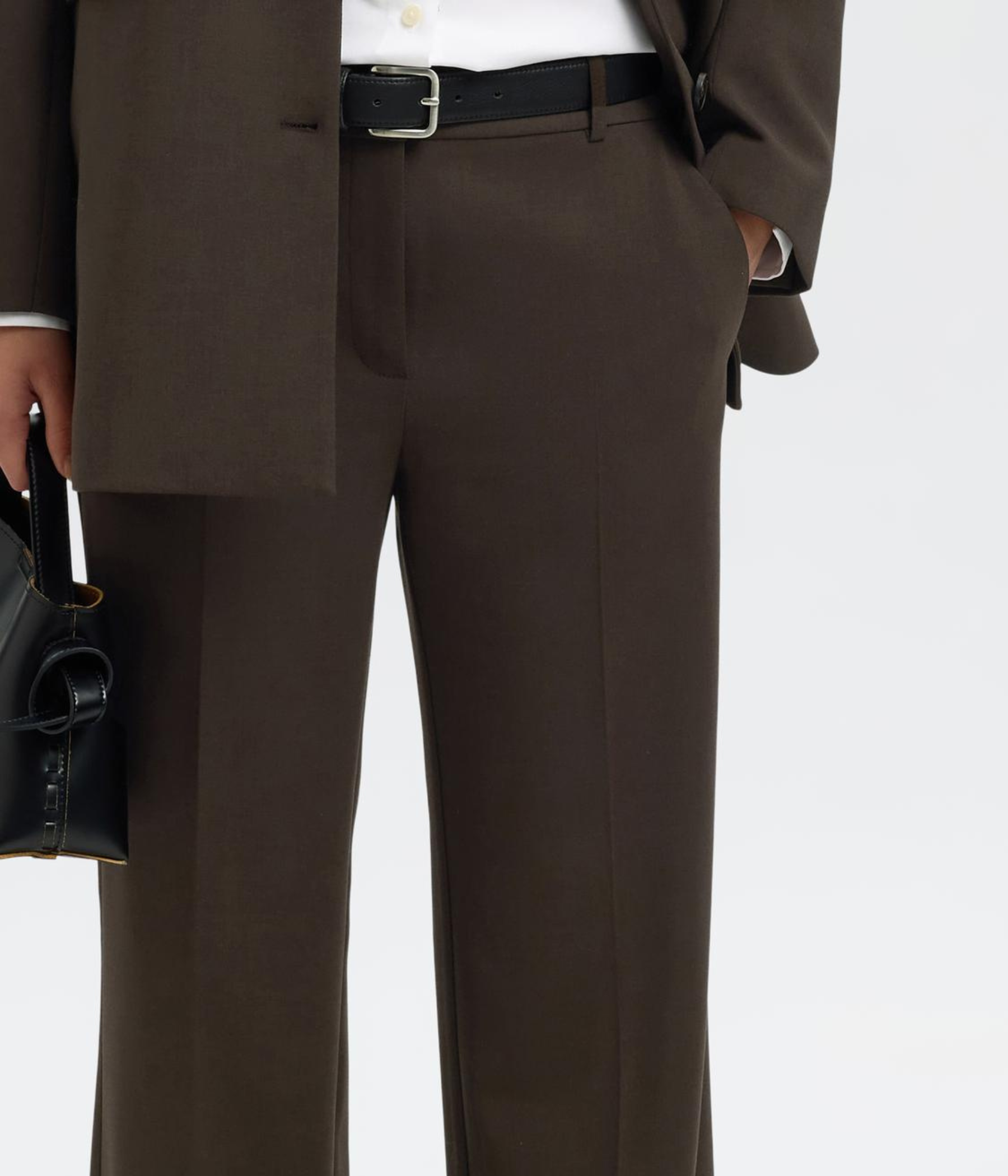 SLFRITA MW WIDE PANT MEL NOOS. (Delicioso Detail:MELANGE)