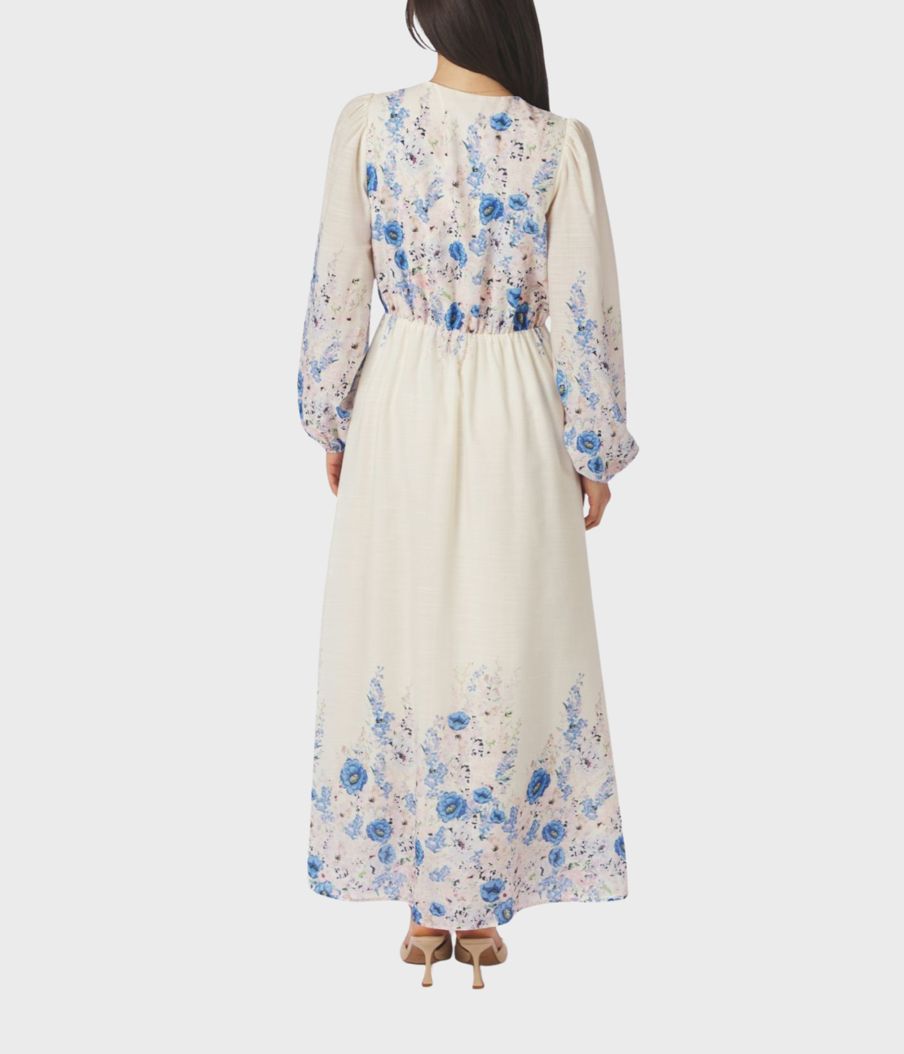 Silfi Flower Print Dress. (140 Blue)