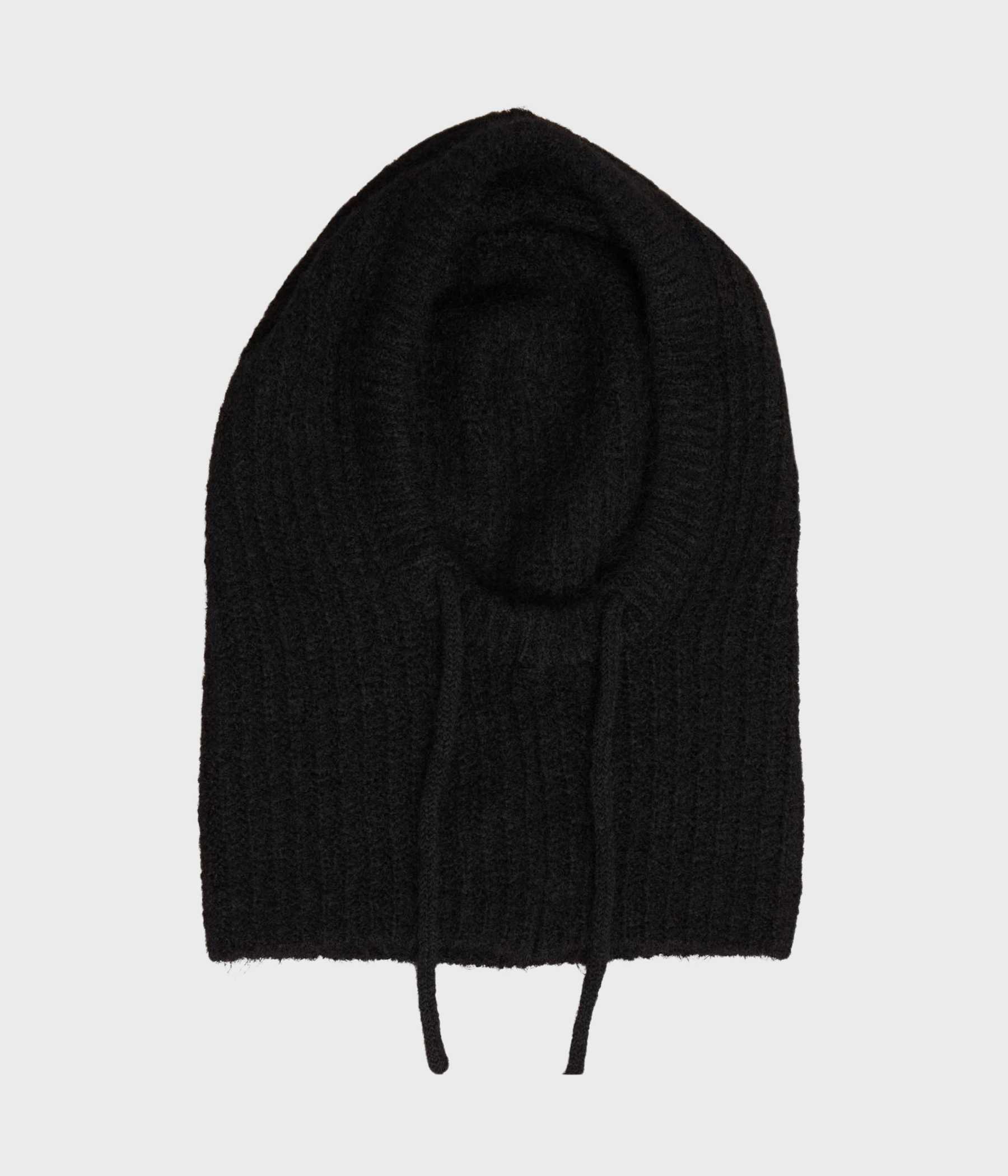 Svart stickad balaklava