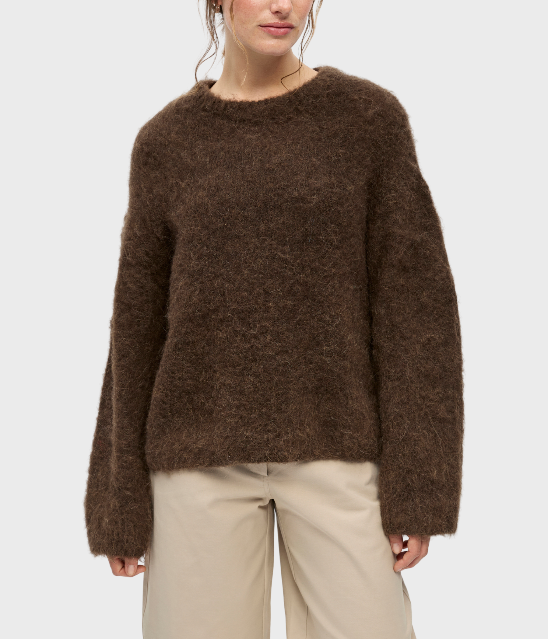 Objharry L/S Lo Knit Pullover Noos (Carafe Detail:Melange)