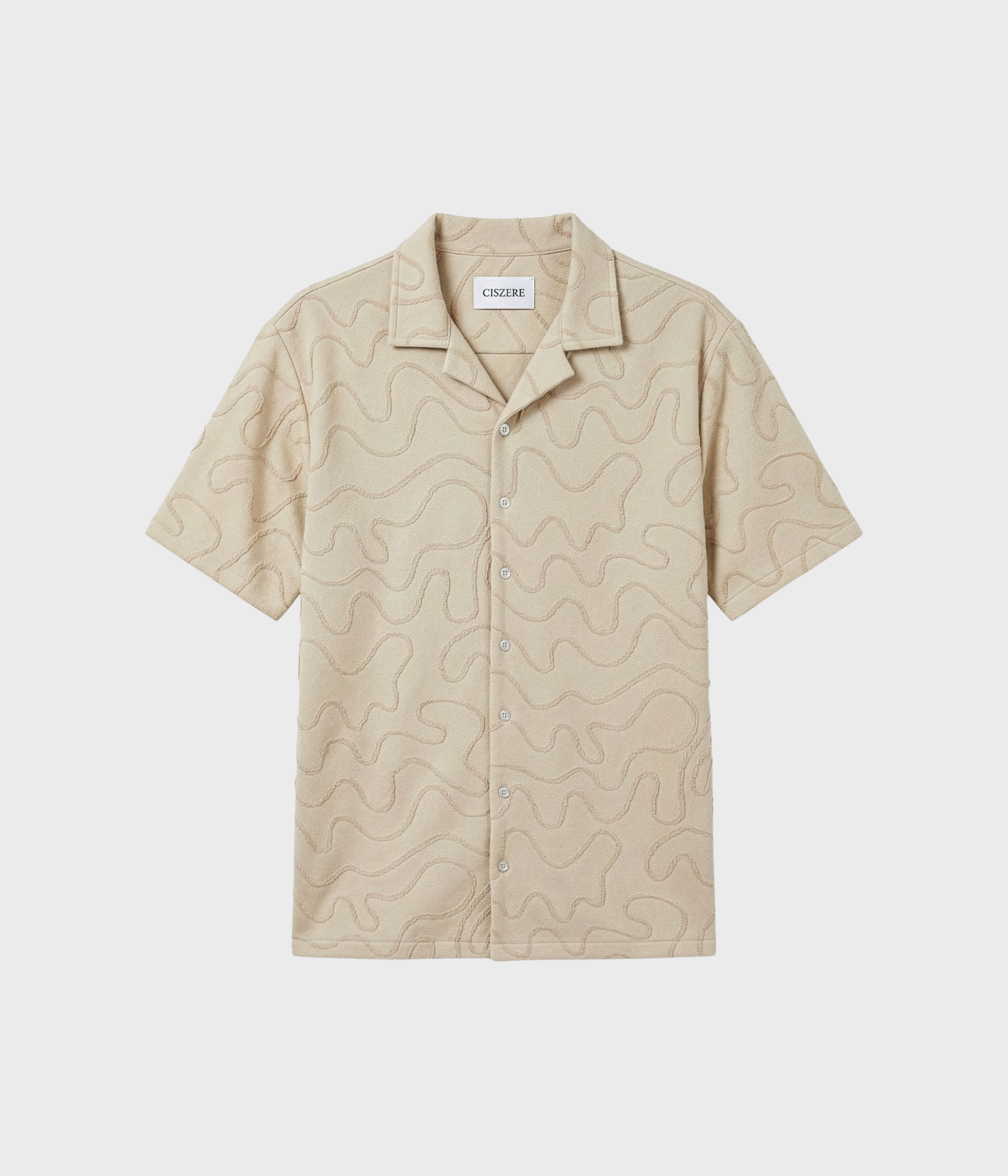 Karlo Jaquard Shirt (Ecru/beige)