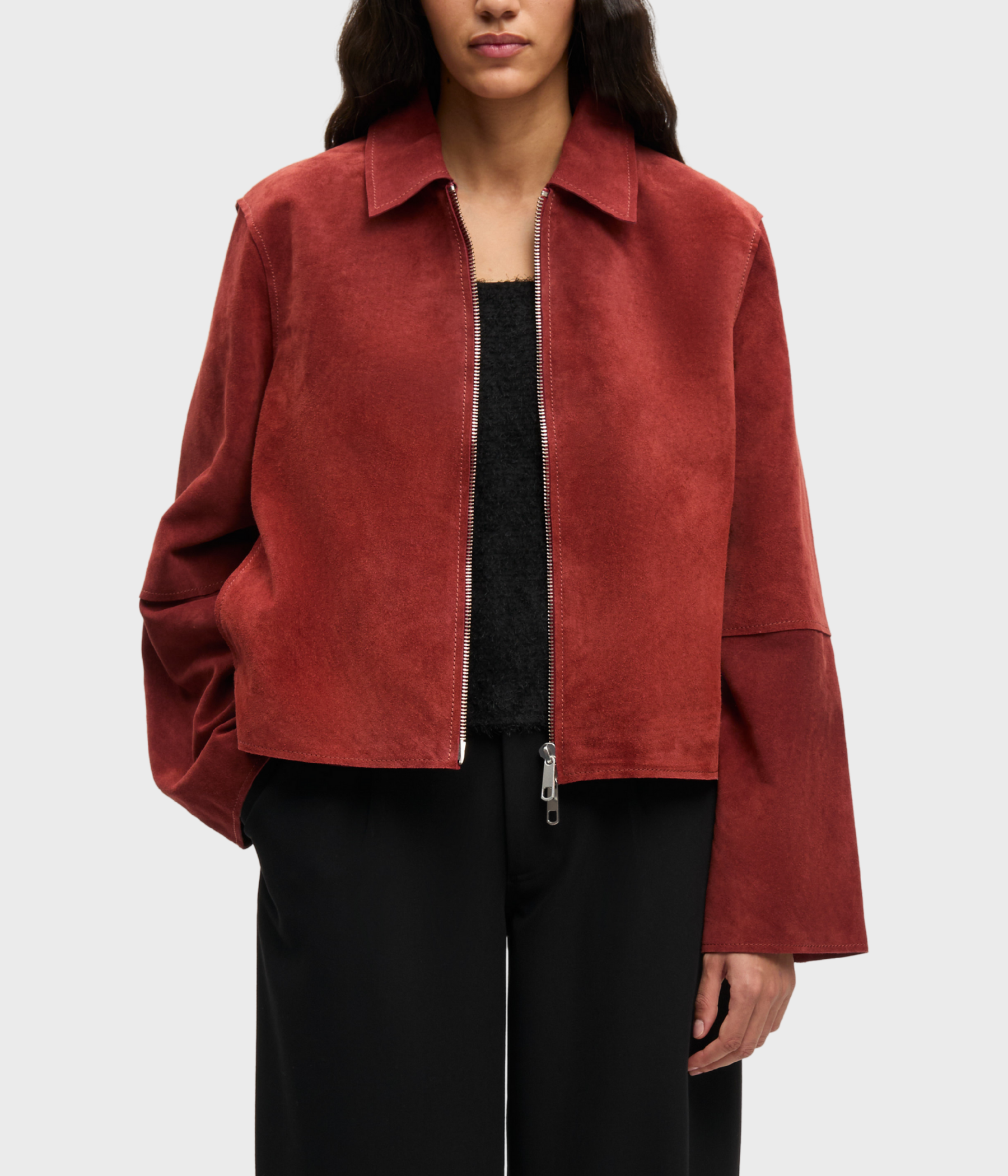 Salylo Suede Jacket 15927 (191337TCX FIRED BRICK)