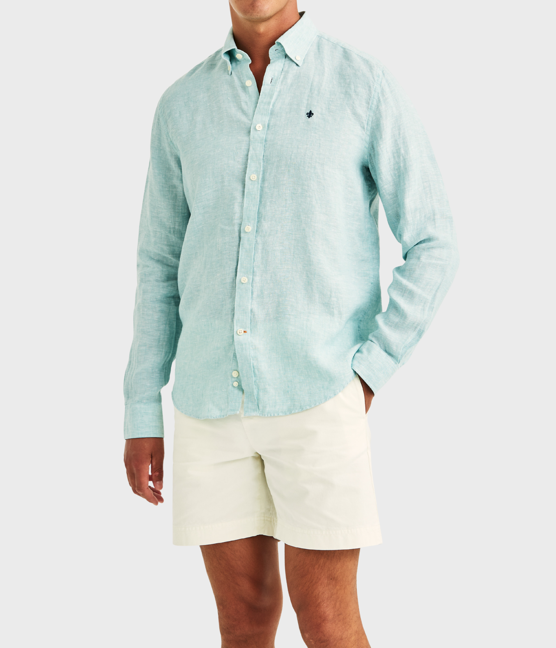 Douglas Linen Shirt-Classic Fit (71 Green)