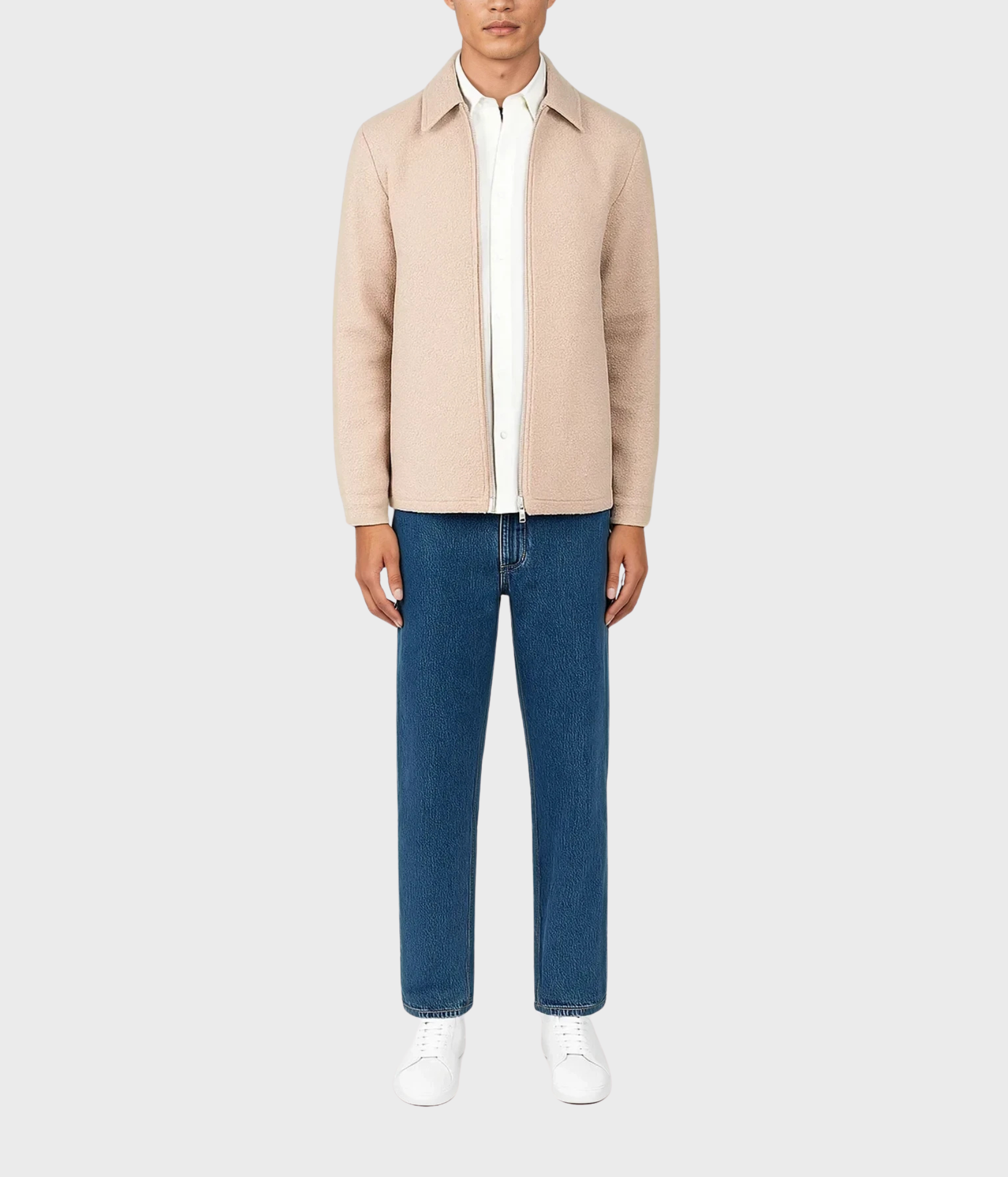 Fred Boucle Overshirt (053 Moonlight beige)