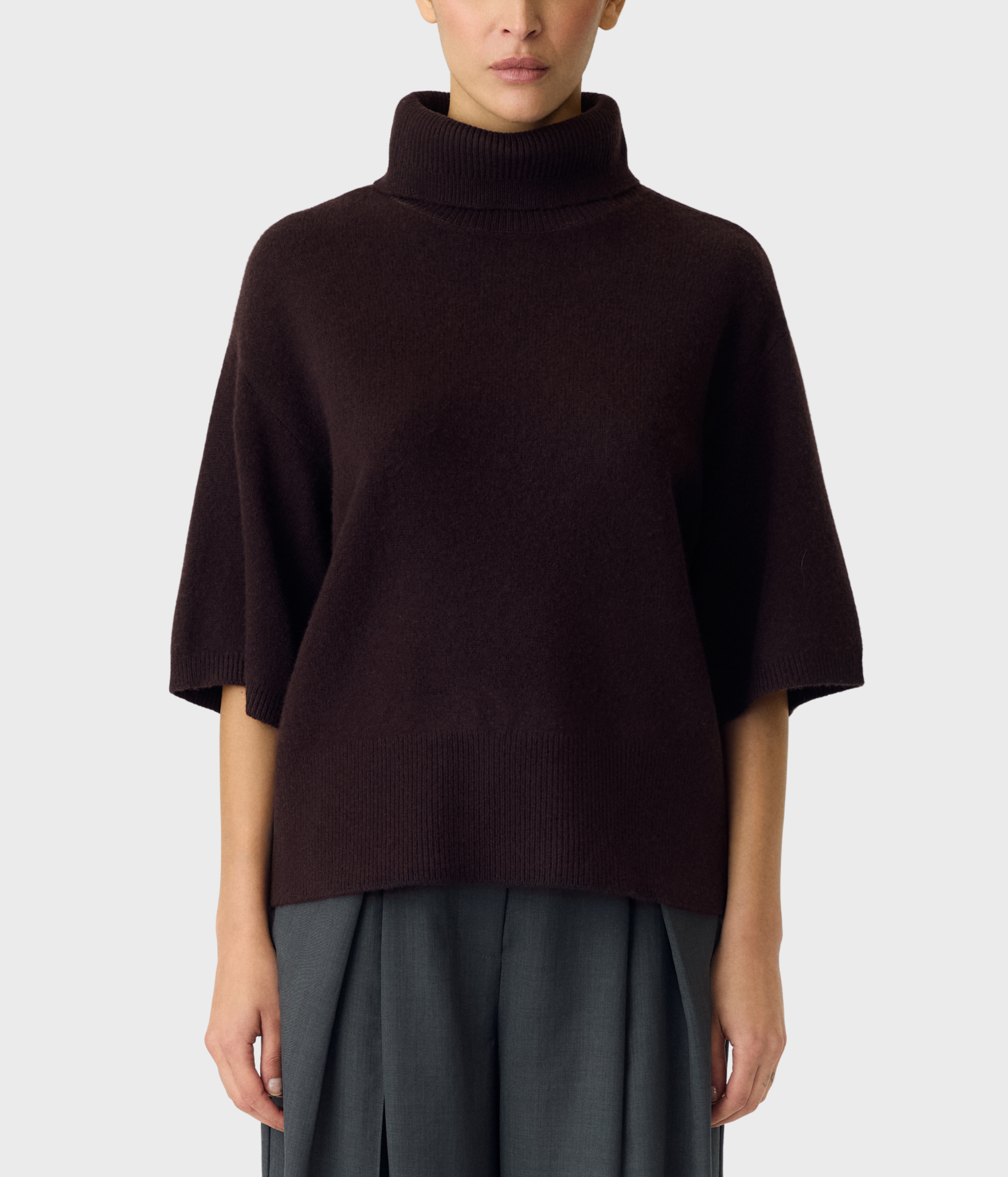 Yasemila 2/4 Wool Knit Pullover S. Noos (Coffee Bean)