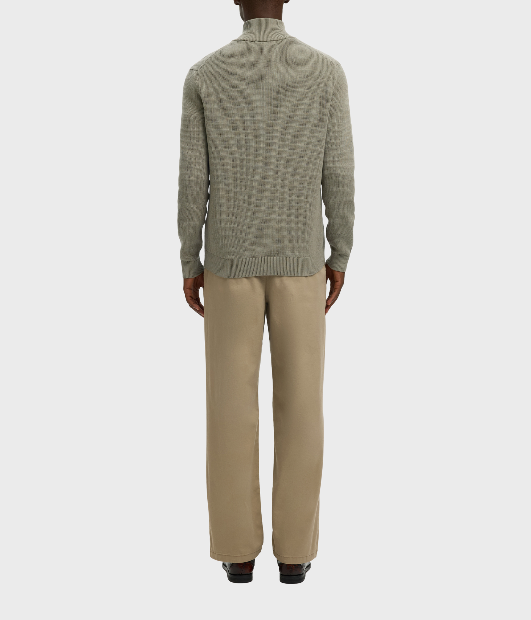 SLHDANE LS KNIT STRUCTURE HALF ZIP NOOS (Vetiver) - D.O. Design Only