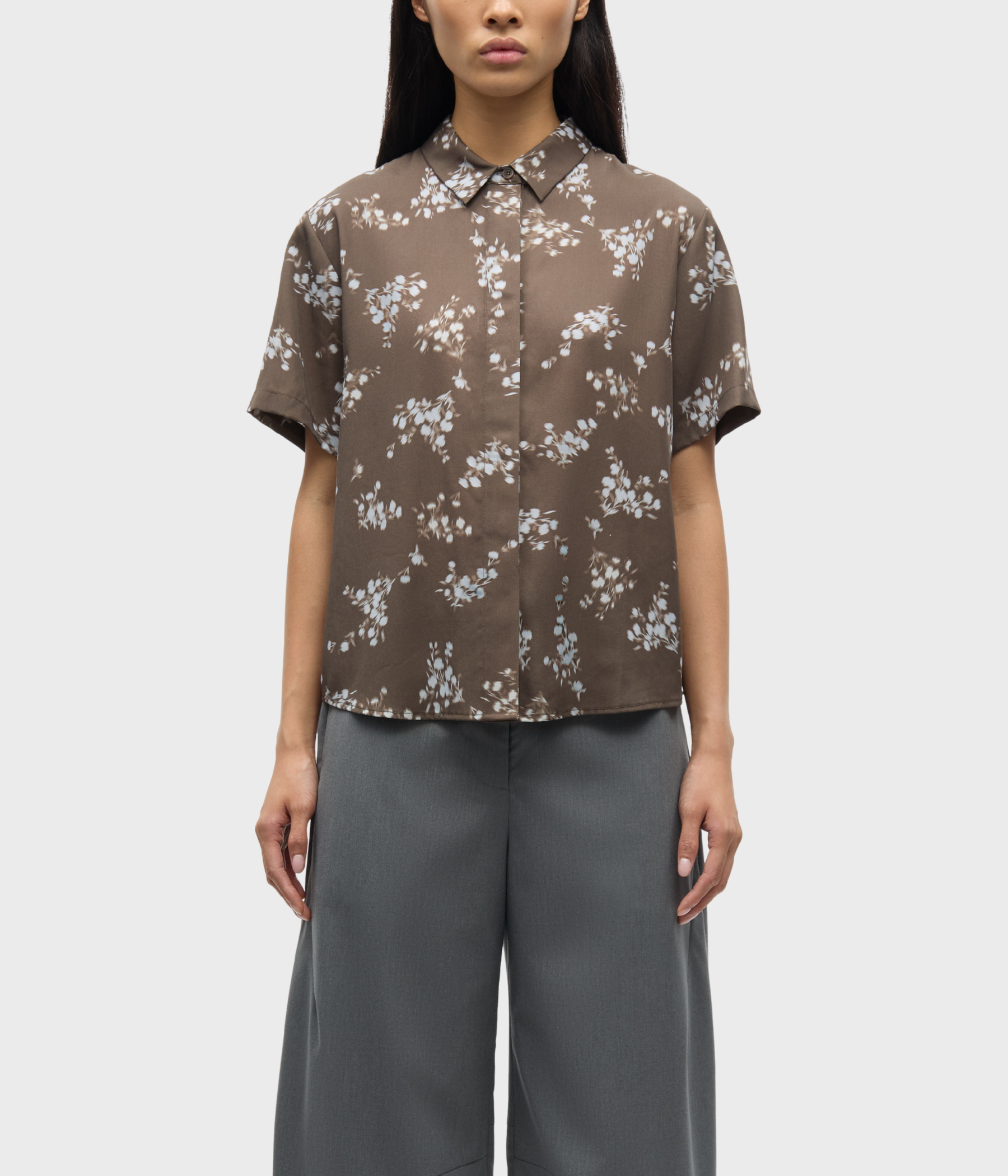 Mina Ss Shirt 14028. (CLR002533 Blooming Brown)
