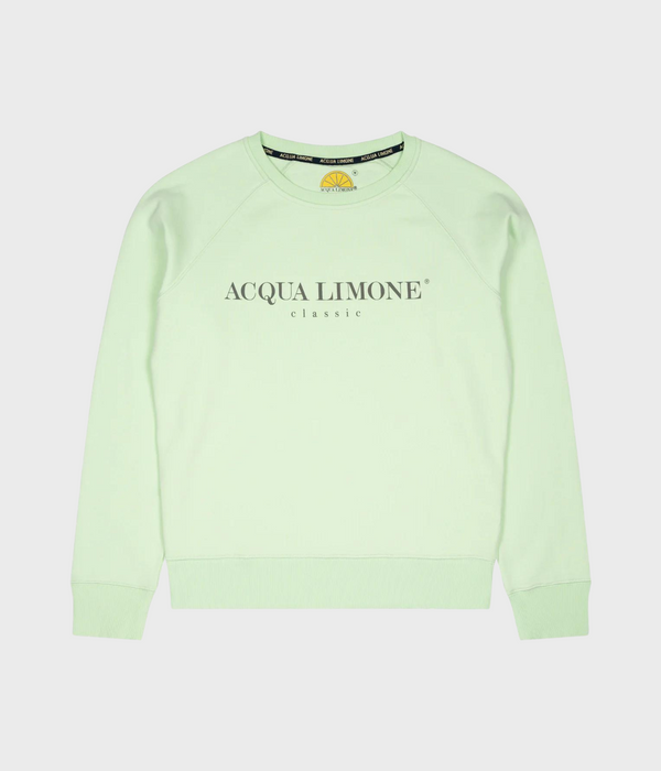 College tröja från Acqua Limone i ljus grön färg