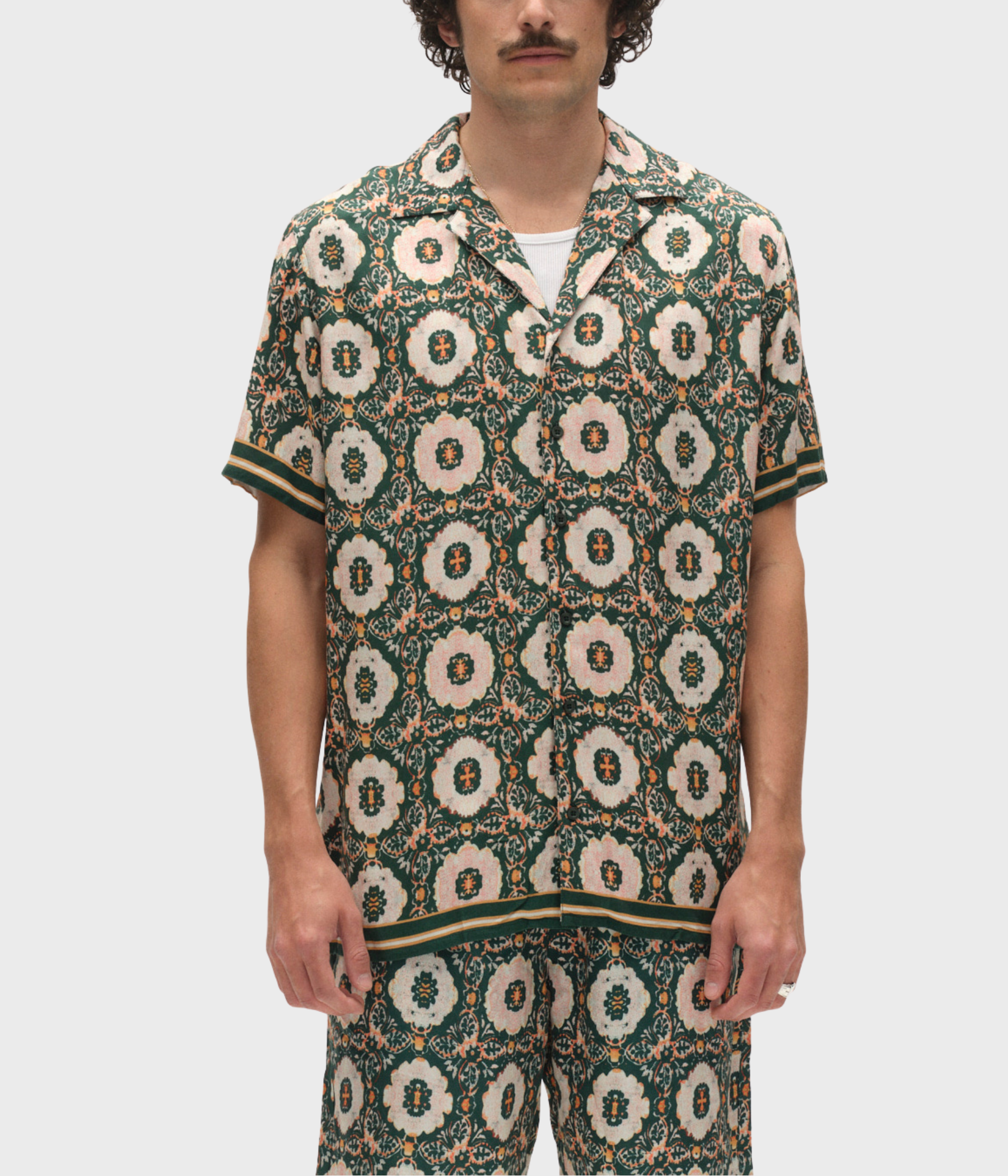 Gabsven Reg Resort Oro SS Shirt (7020 Green Pattern) - D.O. Design Only