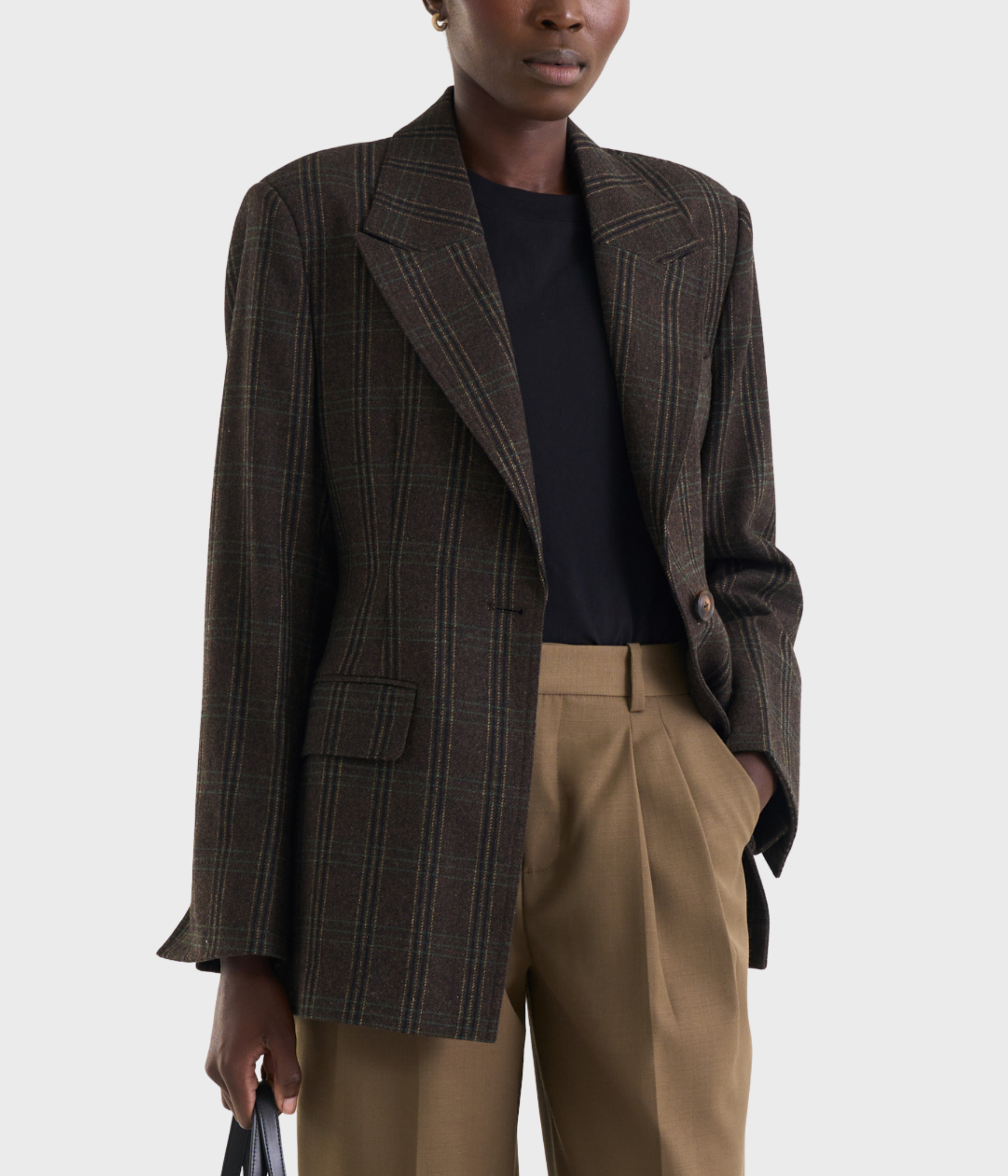 Adira Blazer (Brown Check)