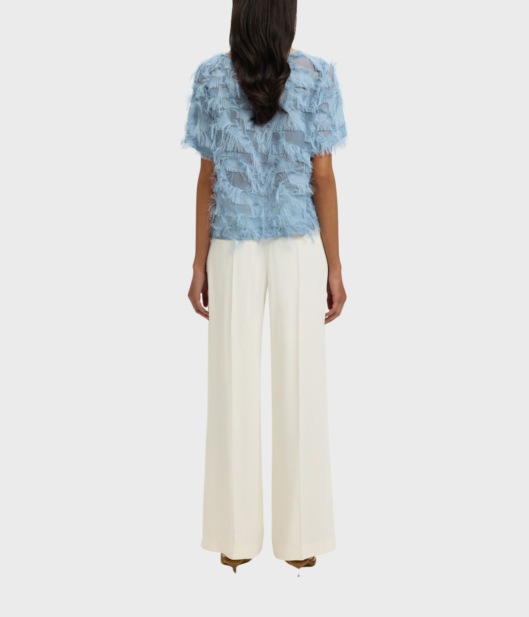Slfmyline Ss Boat Neck Top B (Dusty Blue)