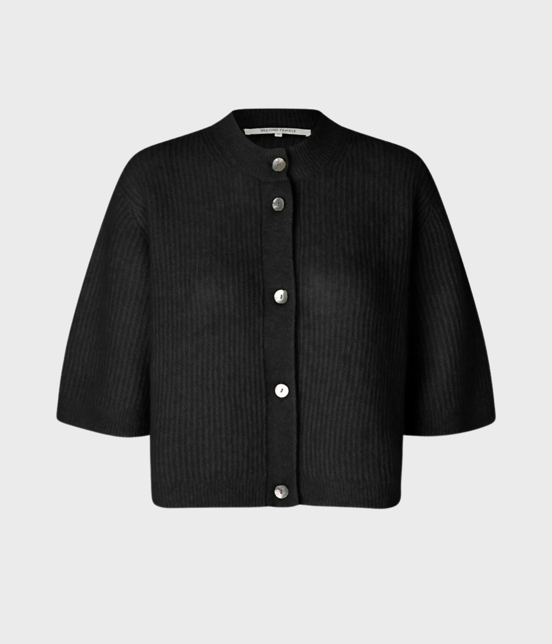 Andrea Knit Rib Cardigan (8001 Black)