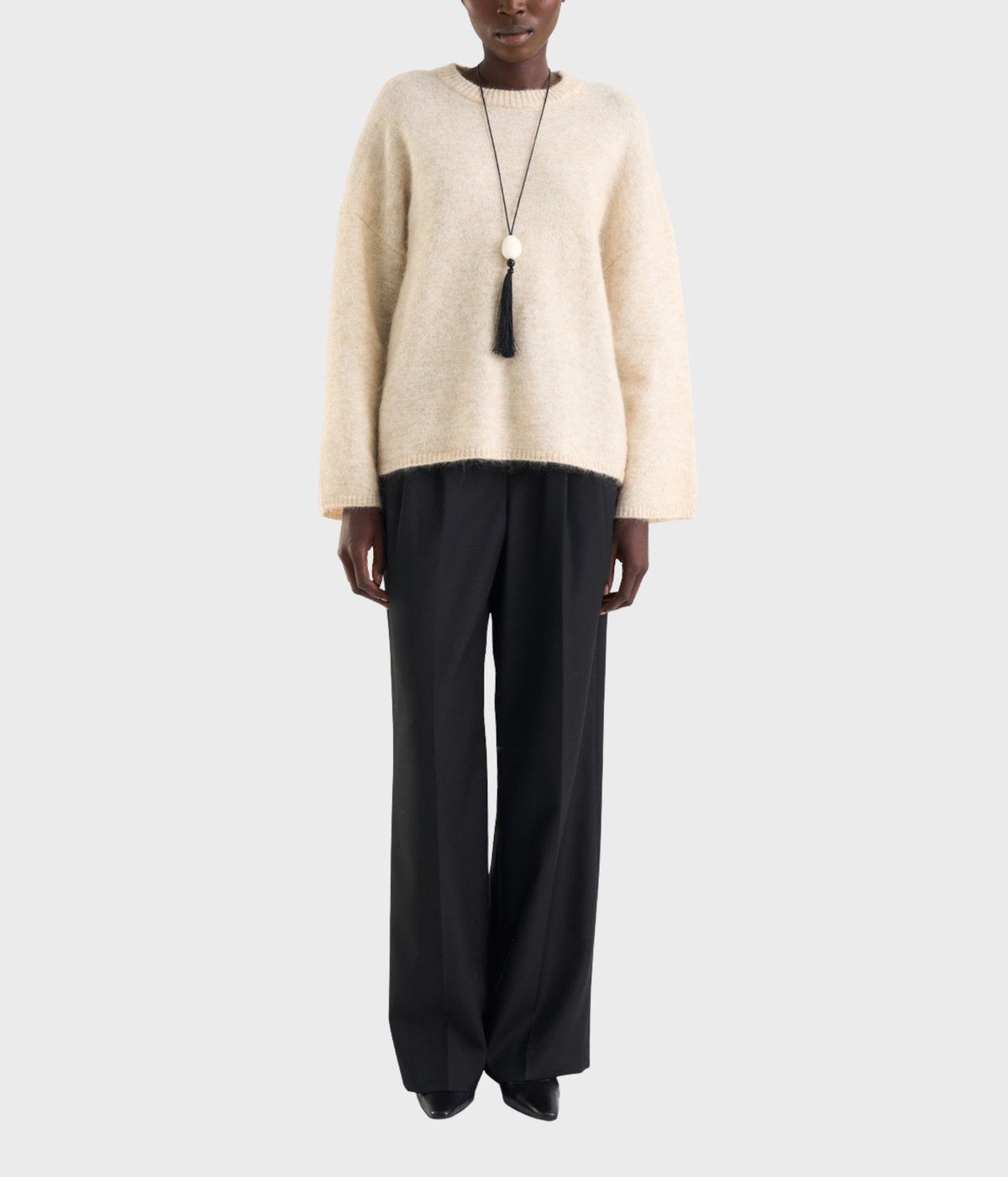 Mireya Knitted Sweater (Lt Beige)