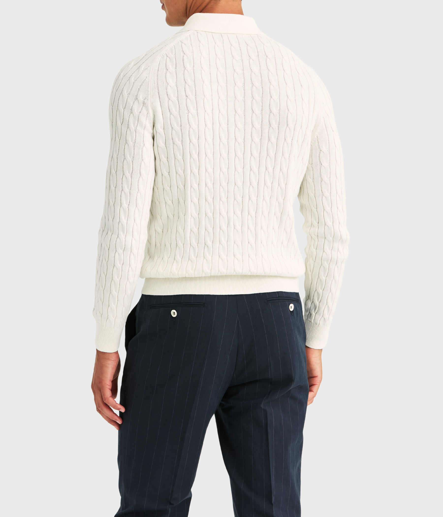 Lancaster Cable Polo (02 Off white)
