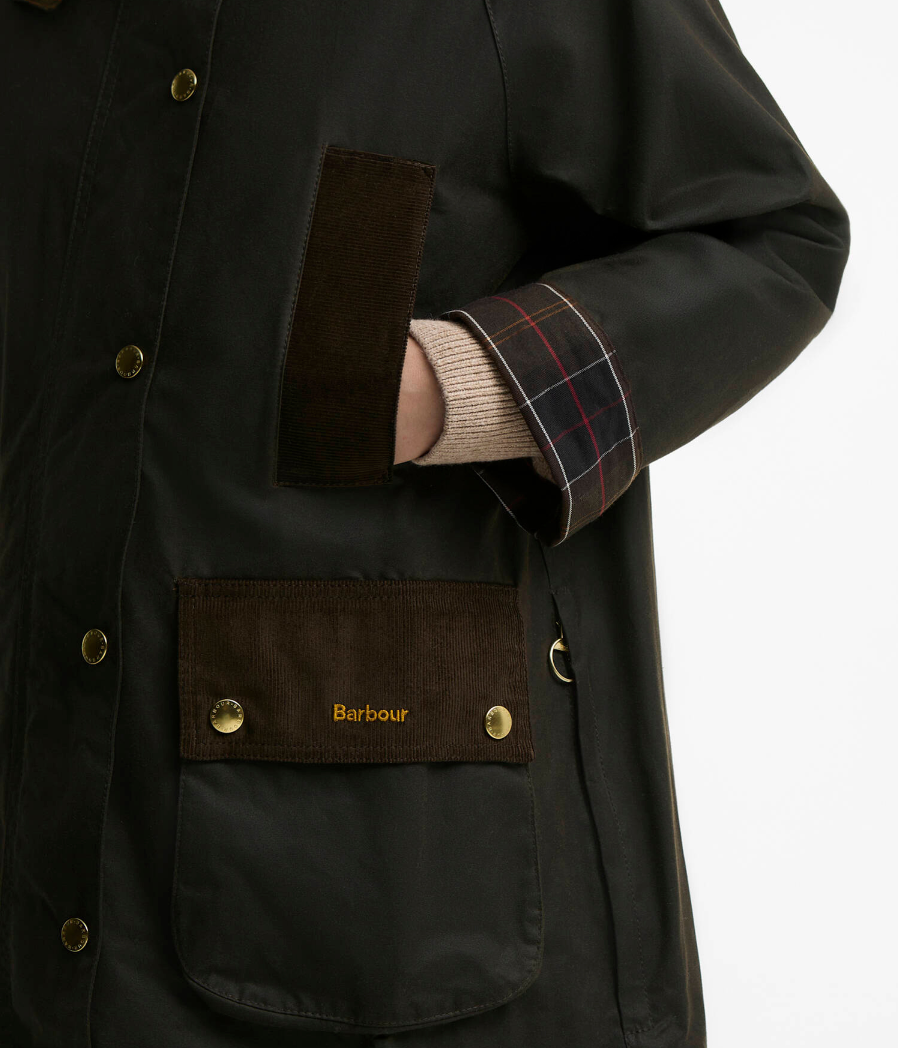 Barbour Icons Modern Beaufort Wax Jacket (OL71 Olive/Classic)