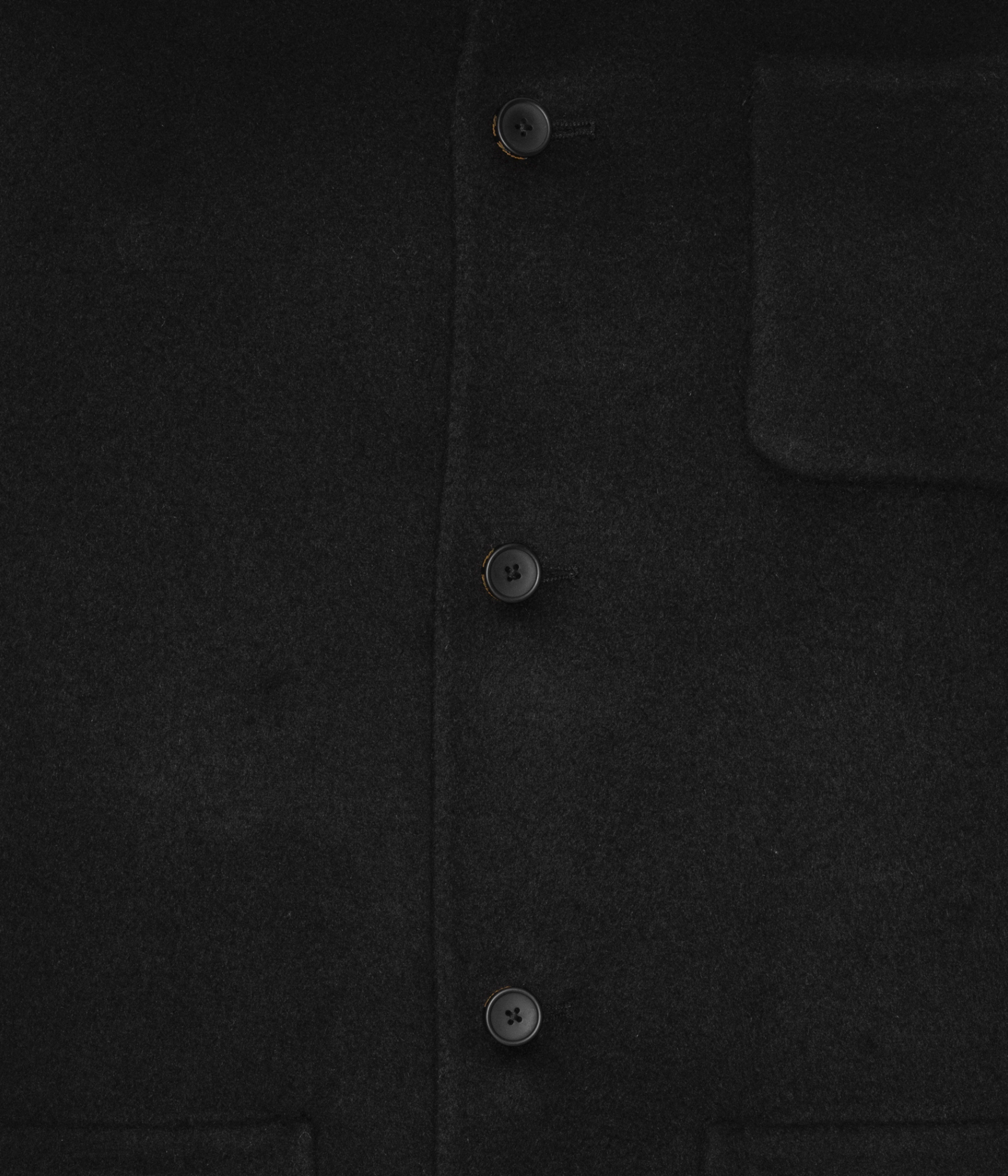 Wool Overshirt. (Black)