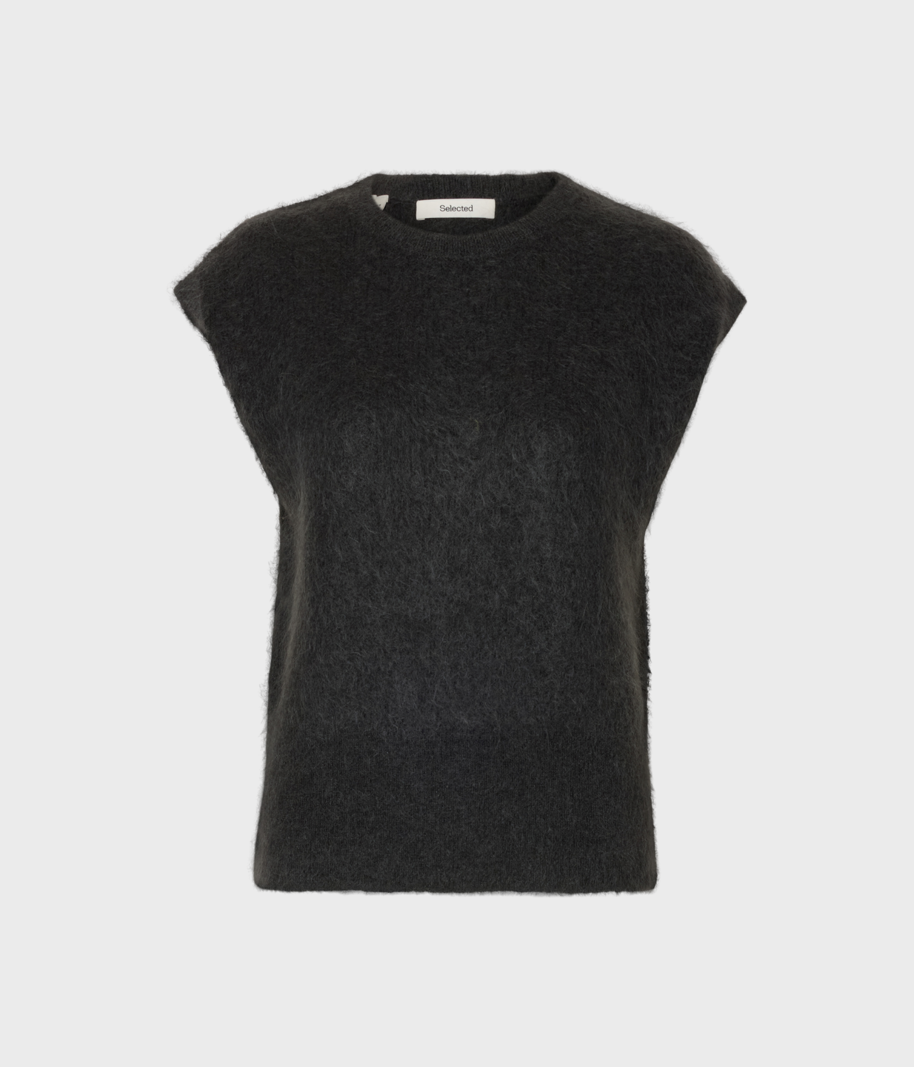 SLFMIRA SL MOHAIR KNIT VEST. (Asphalt)