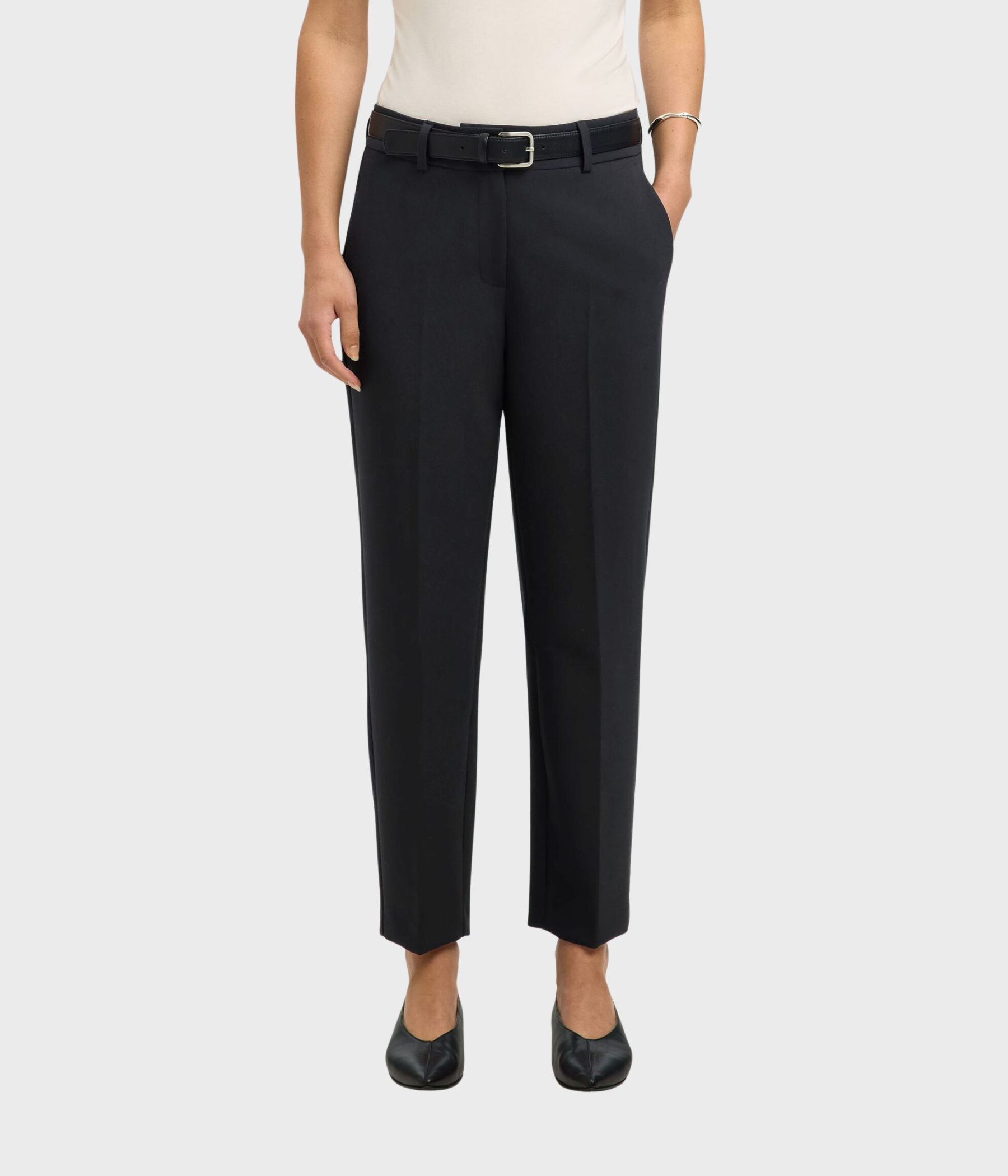SLFRITA-RIA MW CROPPED PANT BLACK NOOS. (Black)