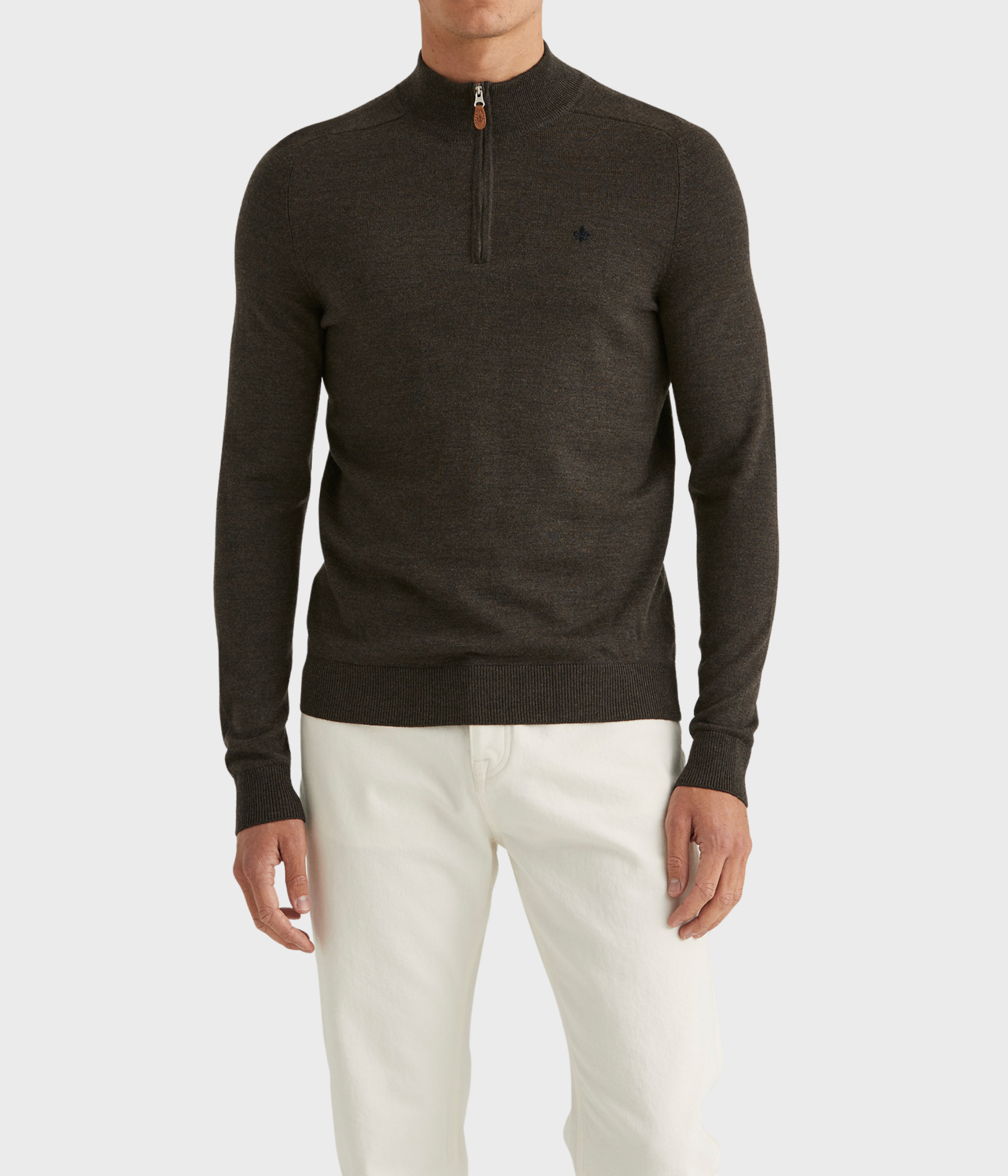 Brun zip-up cardigan från Morris