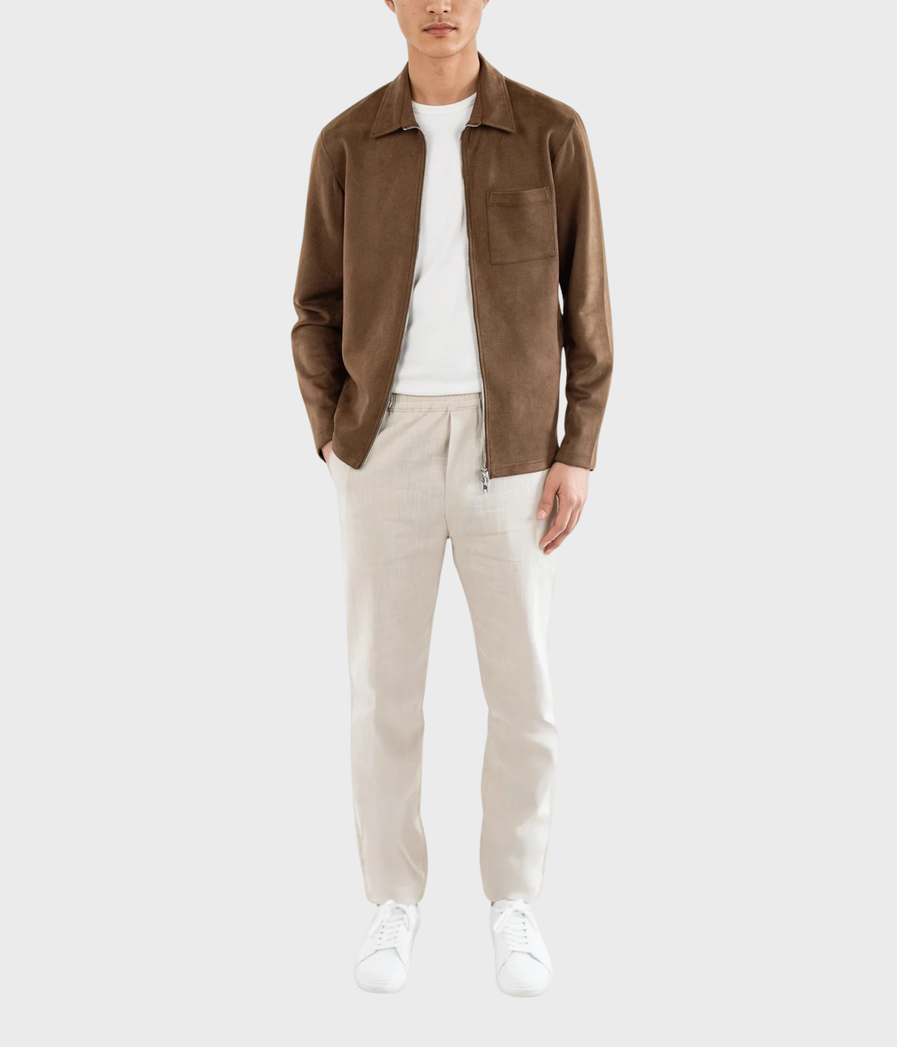 Neo Vegan Suede Overshirt 2.0 (064 Mocha brown)