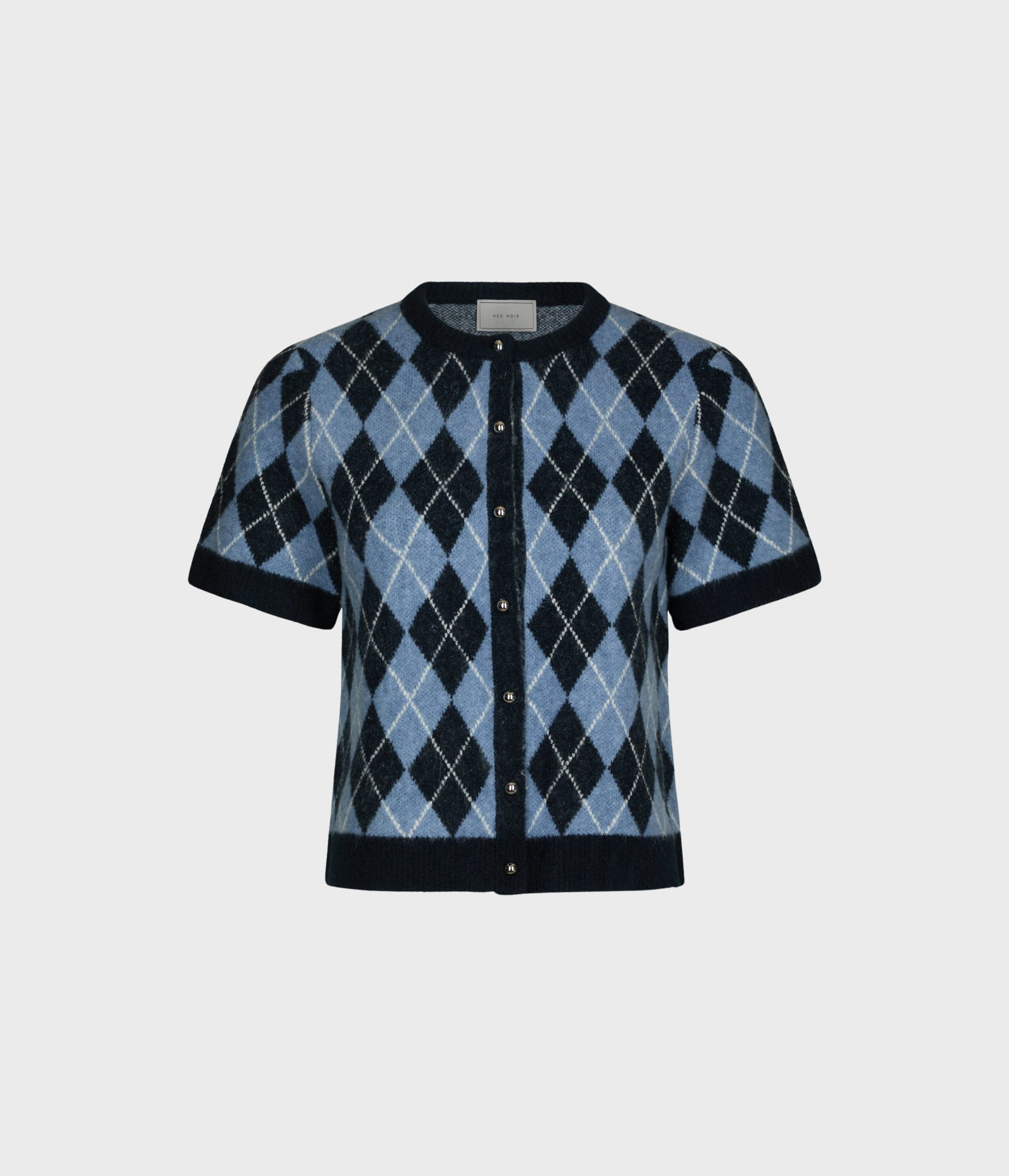 Allestar Check Knit Cardigan (Navy)